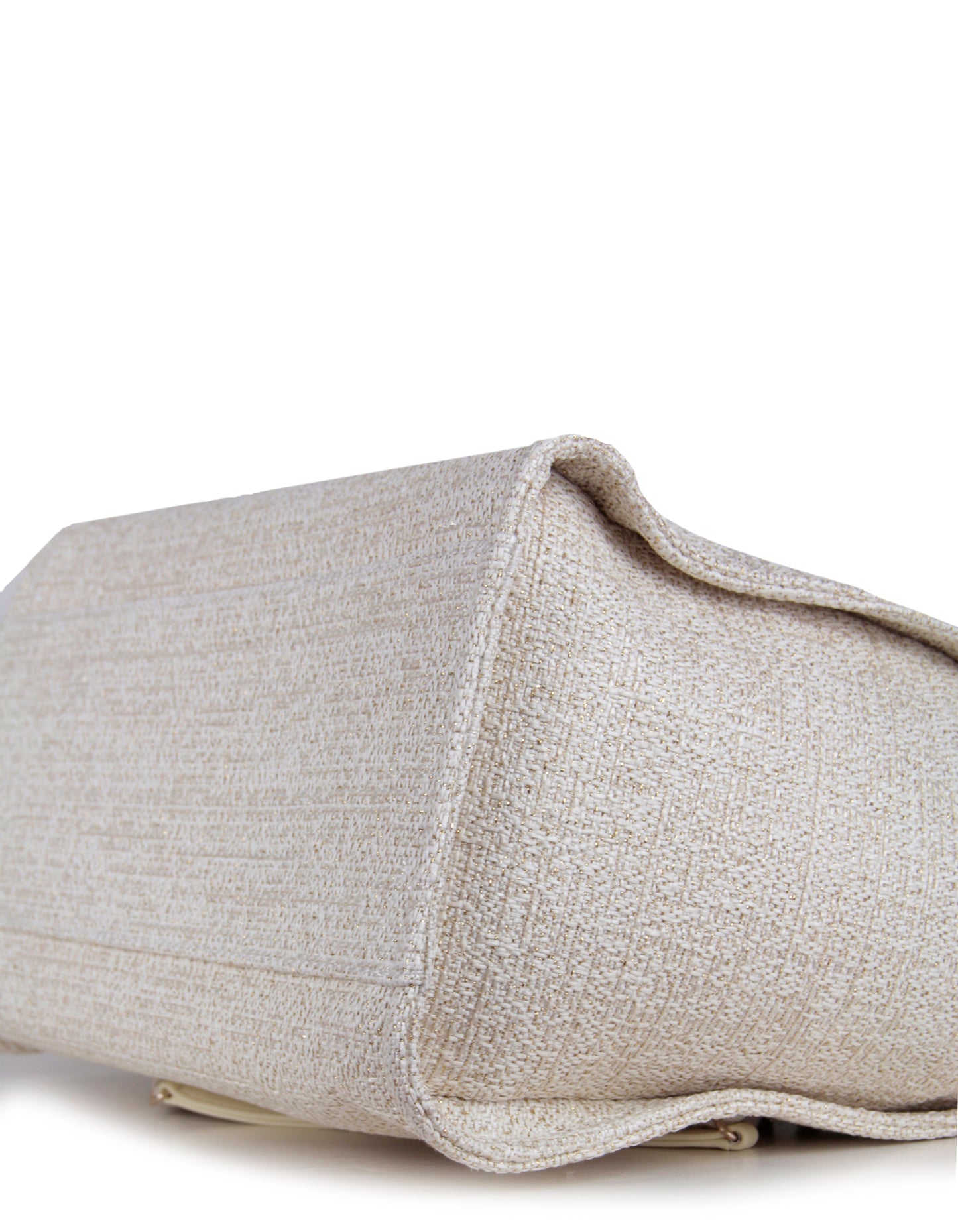 Chanel Ivory/ Gold Large Deauville Shopping Tote Bag