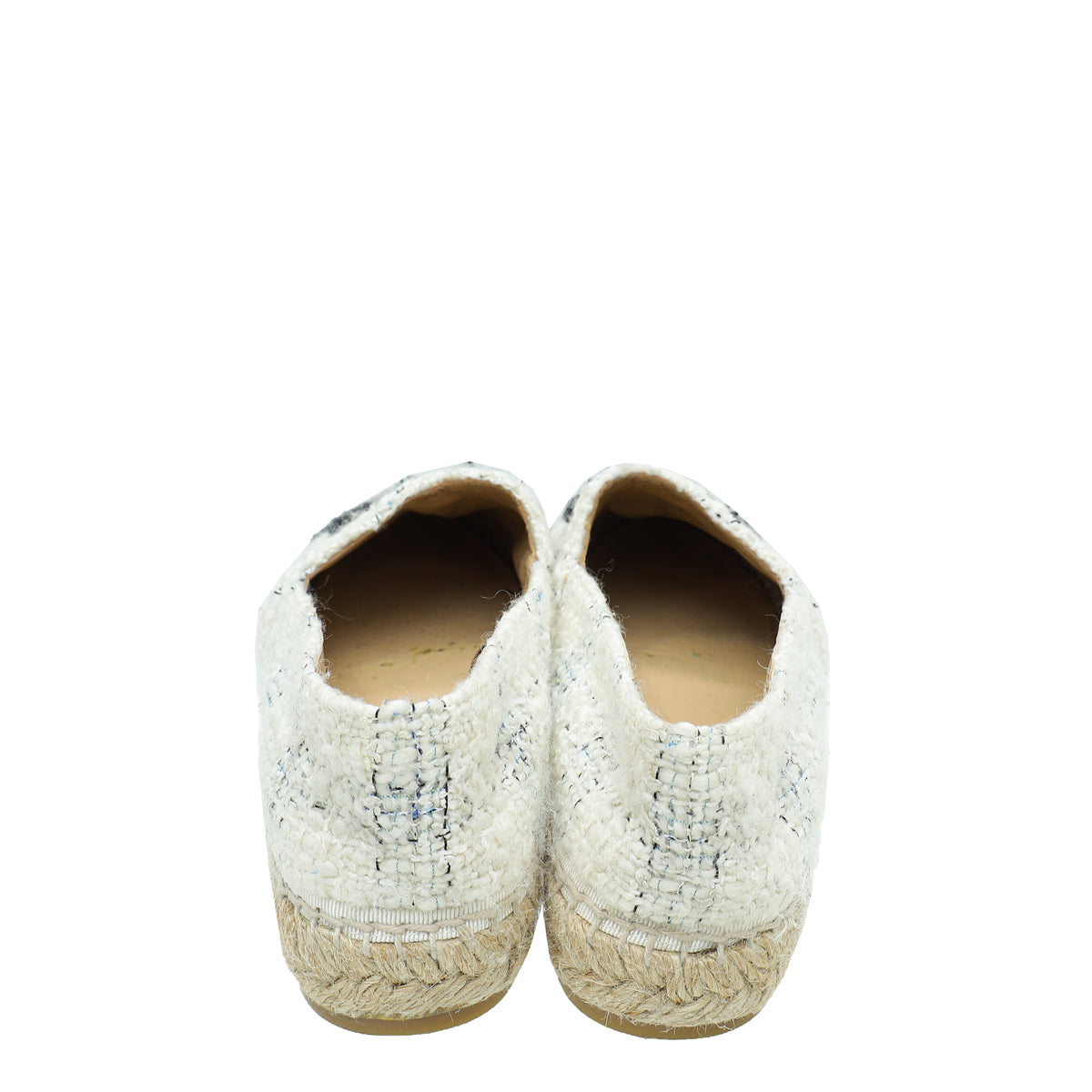 Chanel Bicolor CC Cap Toe Tweed Espadrille 38