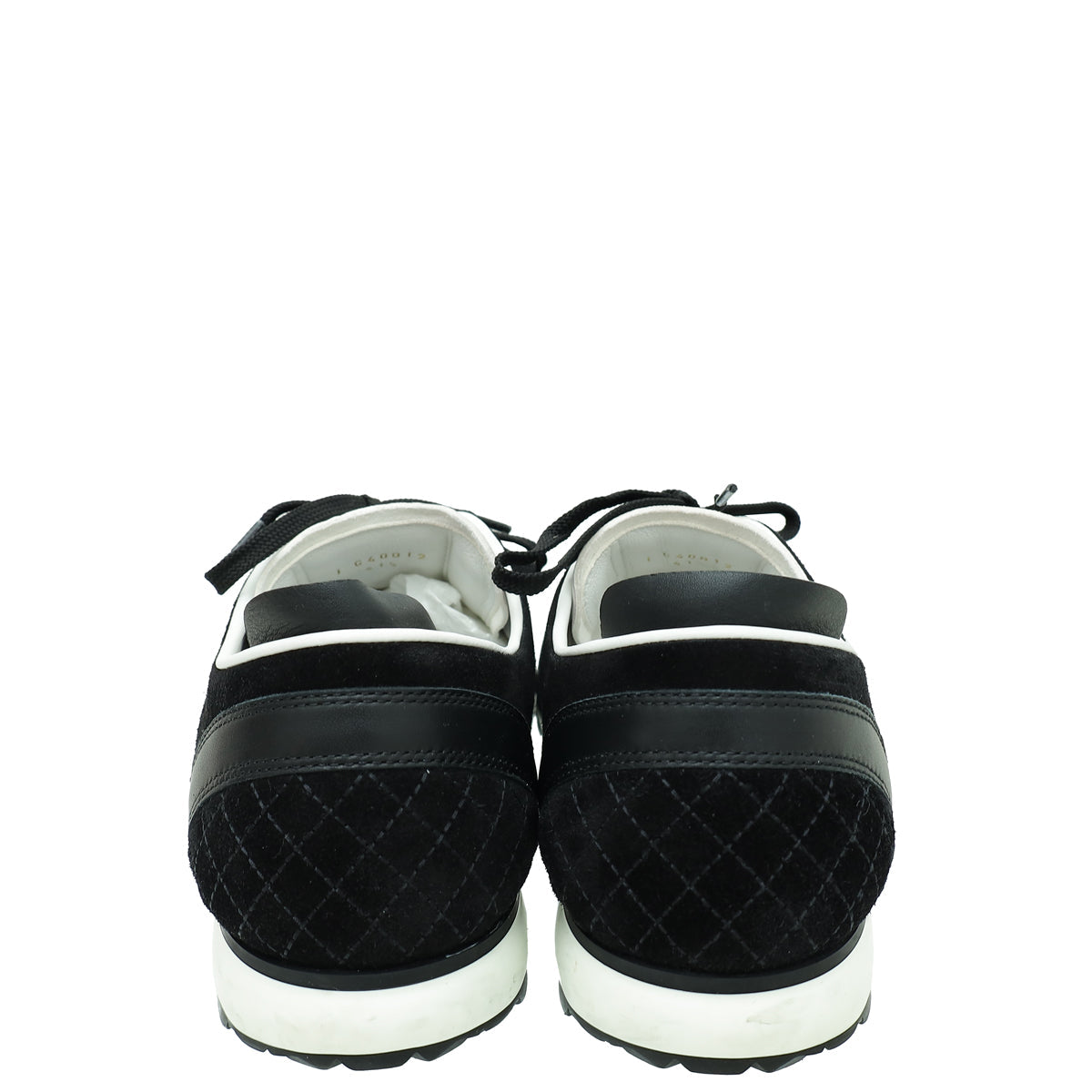 Chanel Black Lace Up Low Top Sneakers 41.5