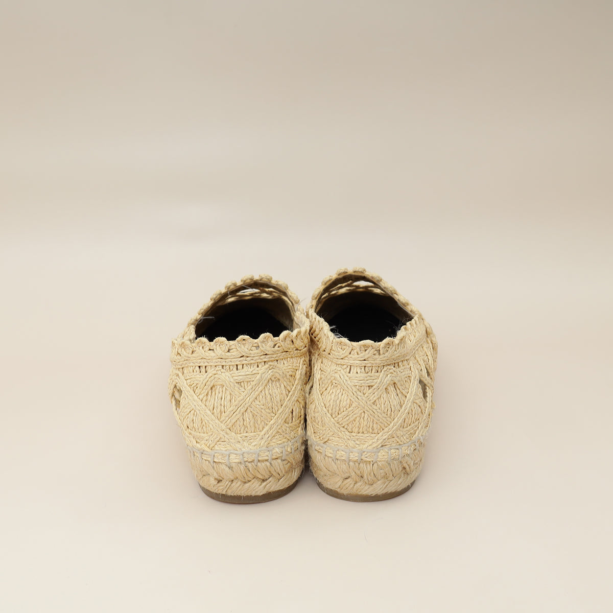Chanel Bicolor CC Cap Toe Raffia Espadrille 38