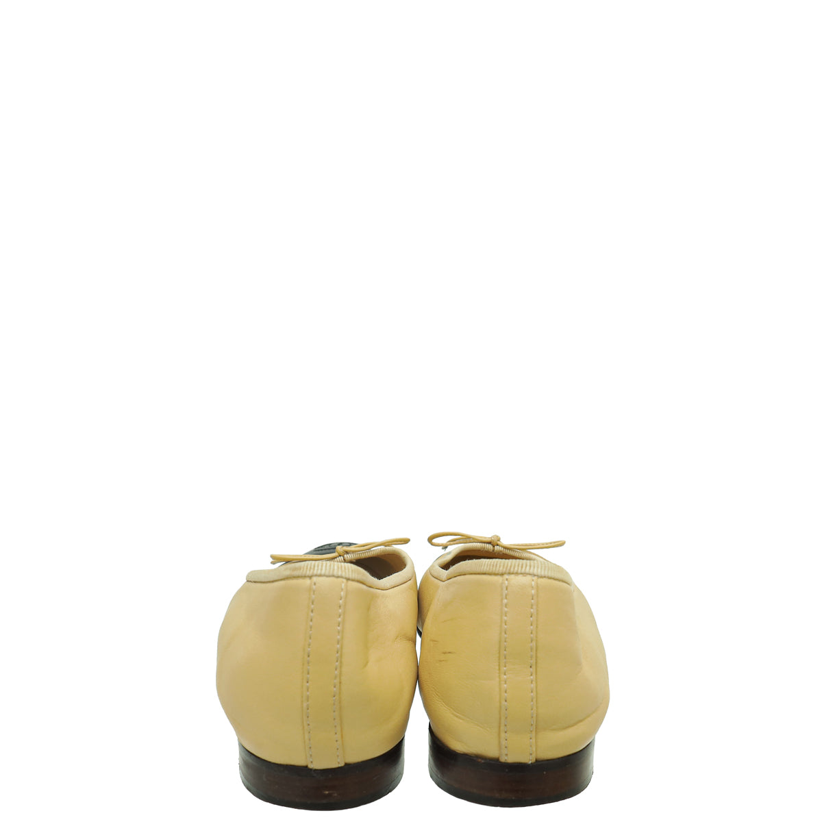 Chanel Bicolor CC Cap Toe Flat Ballerina 38