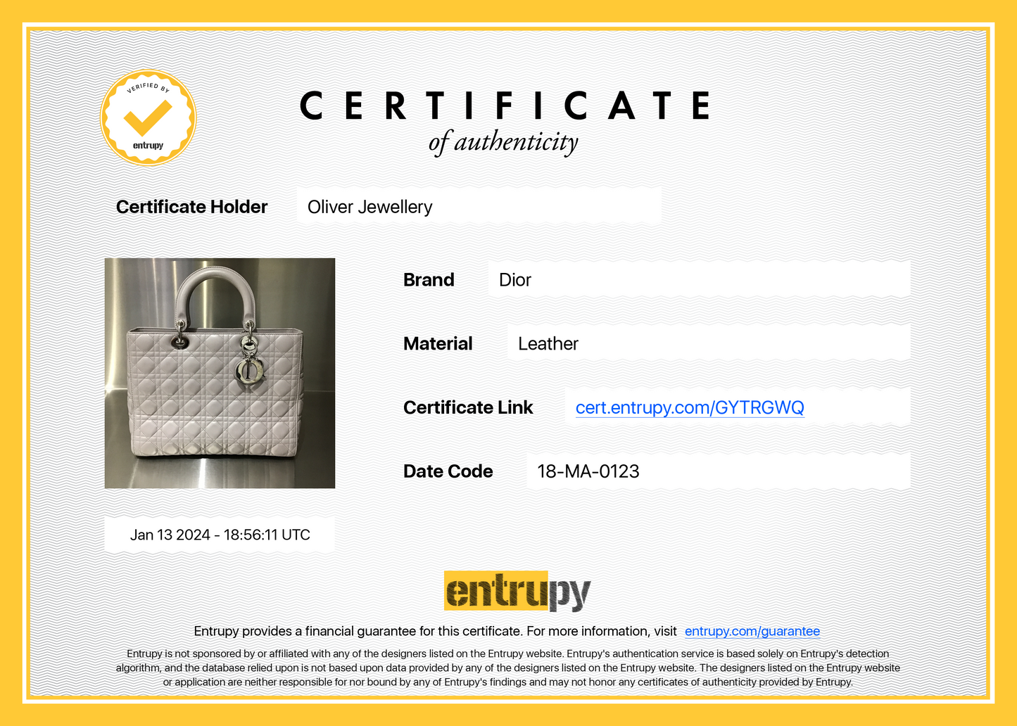 Christian Dior Grey Cannage Lambskin Leather Large Lady Dior Bag