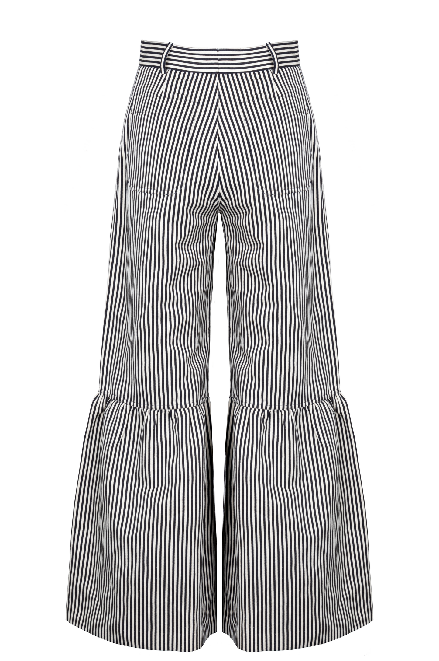 CHRISTIAN DIOR Flared Pants Striped Black White