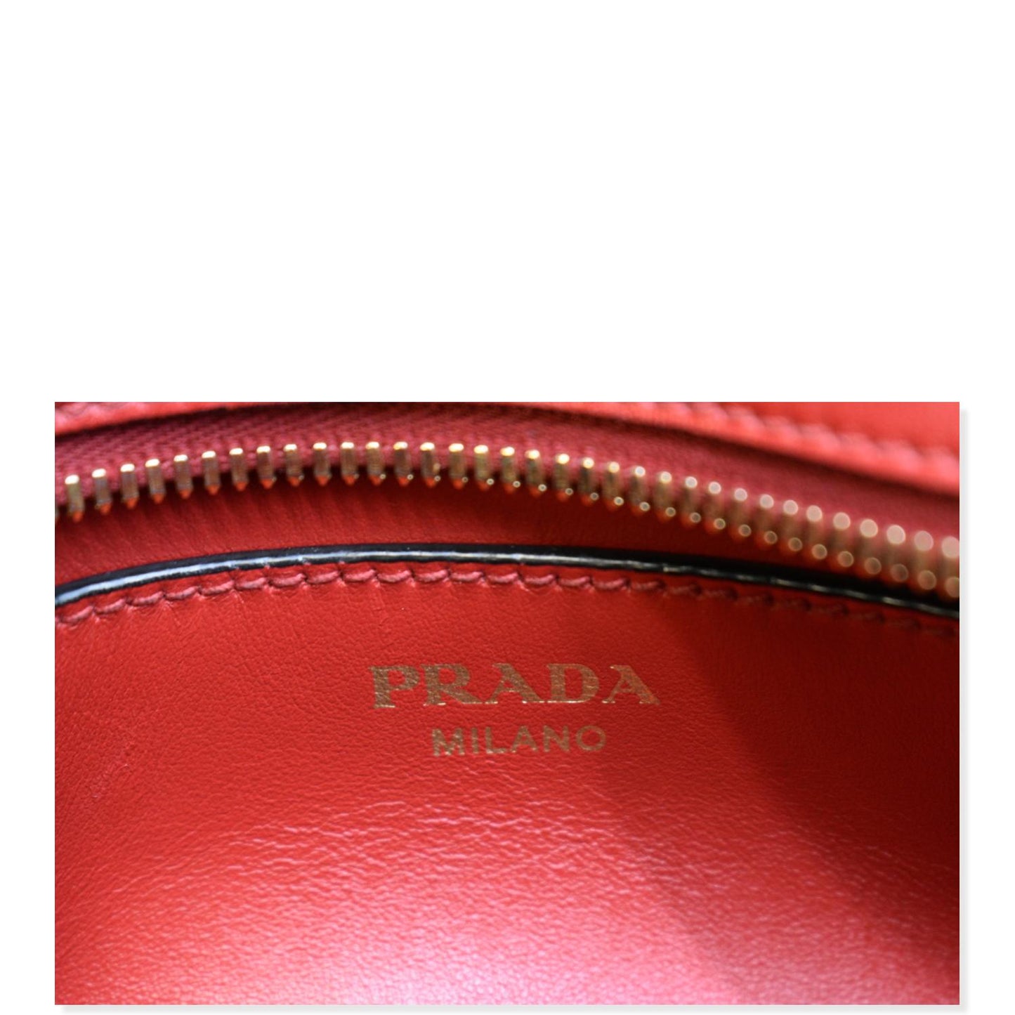PRADA Saffiano City Esplanade Crossbody Bag Red