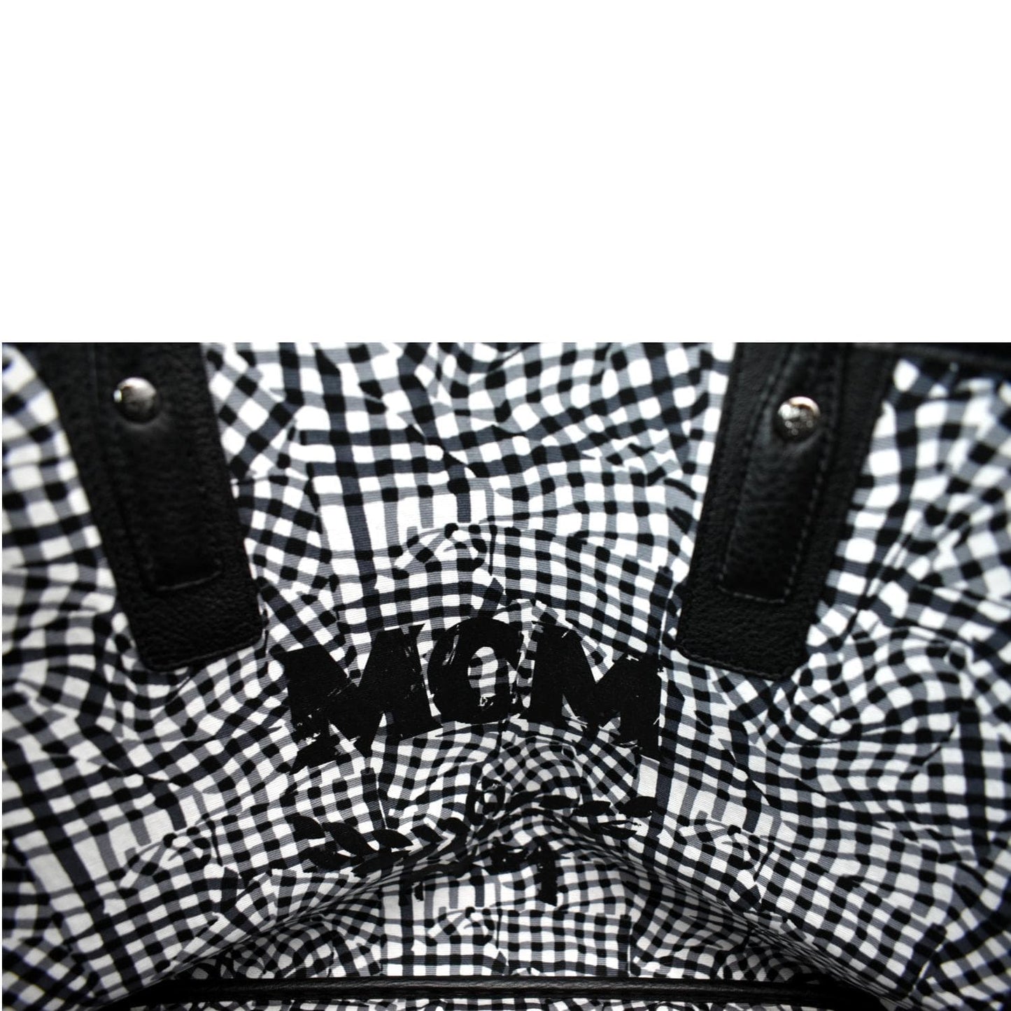 MCM Liz Visetos Reversible Shopper Tote Bag Black