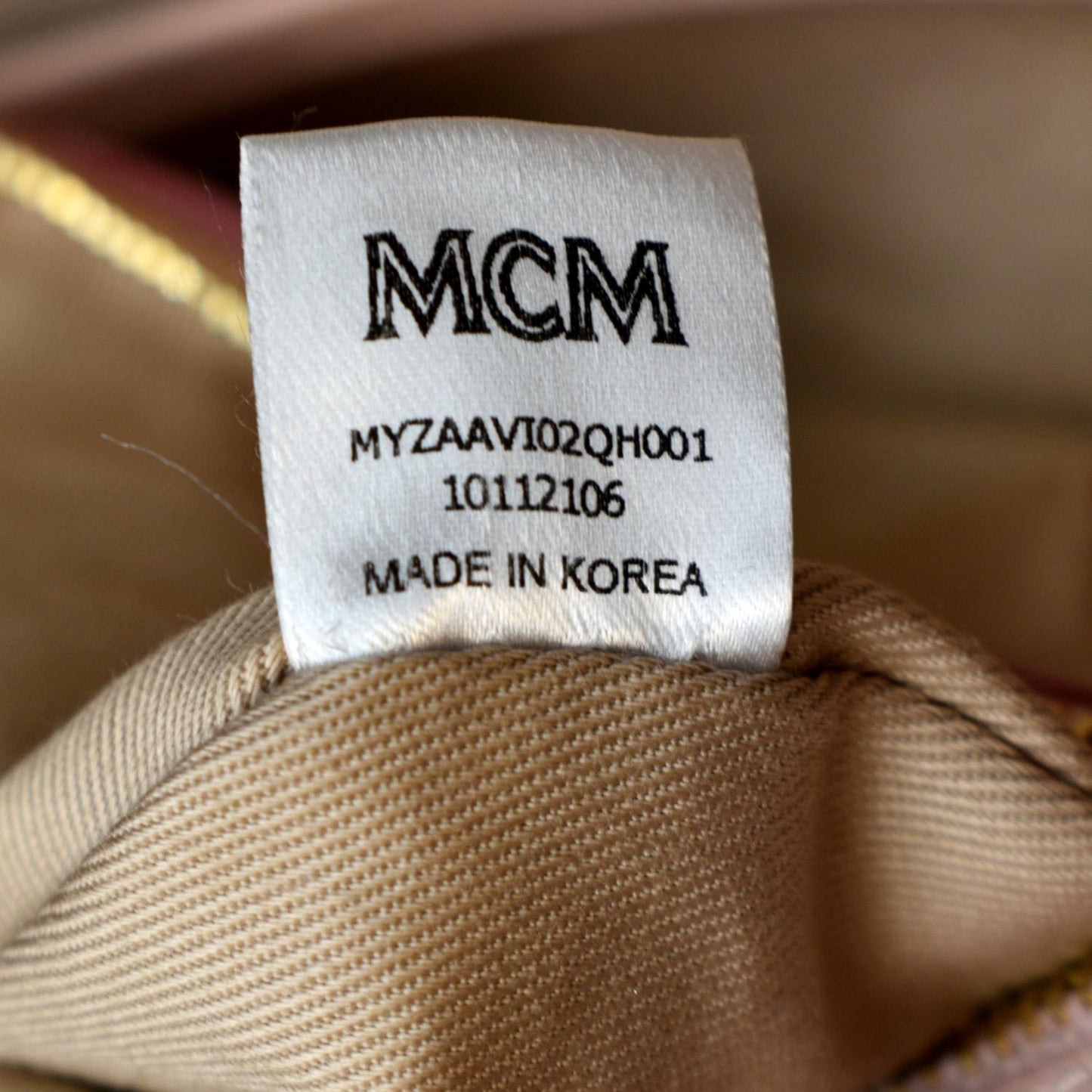 MCM Visetos Medium Canvas Crossbody Pouch Pink