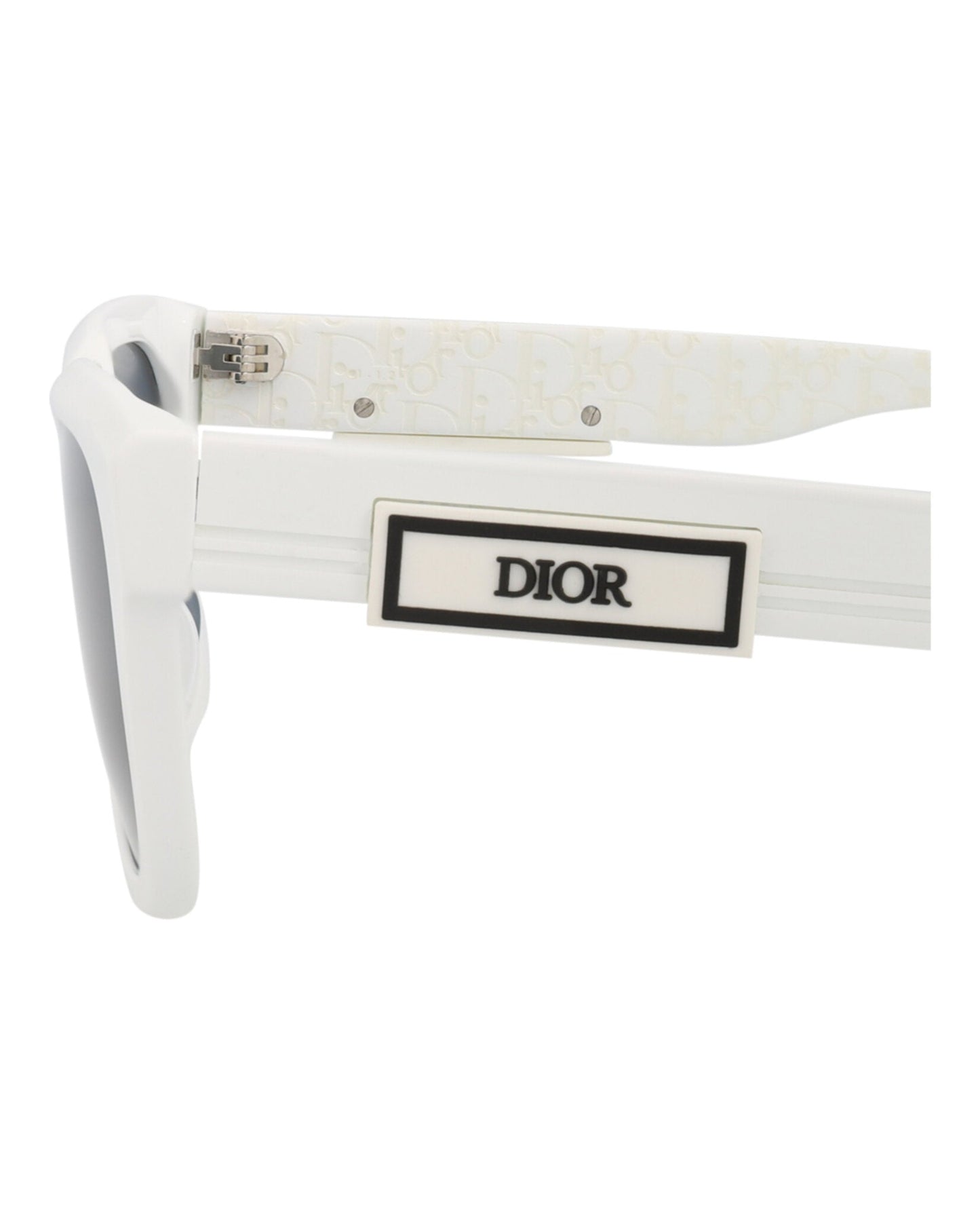 Dior Mens Square/Rectangle White White Blue Fashion Designer Eyewear