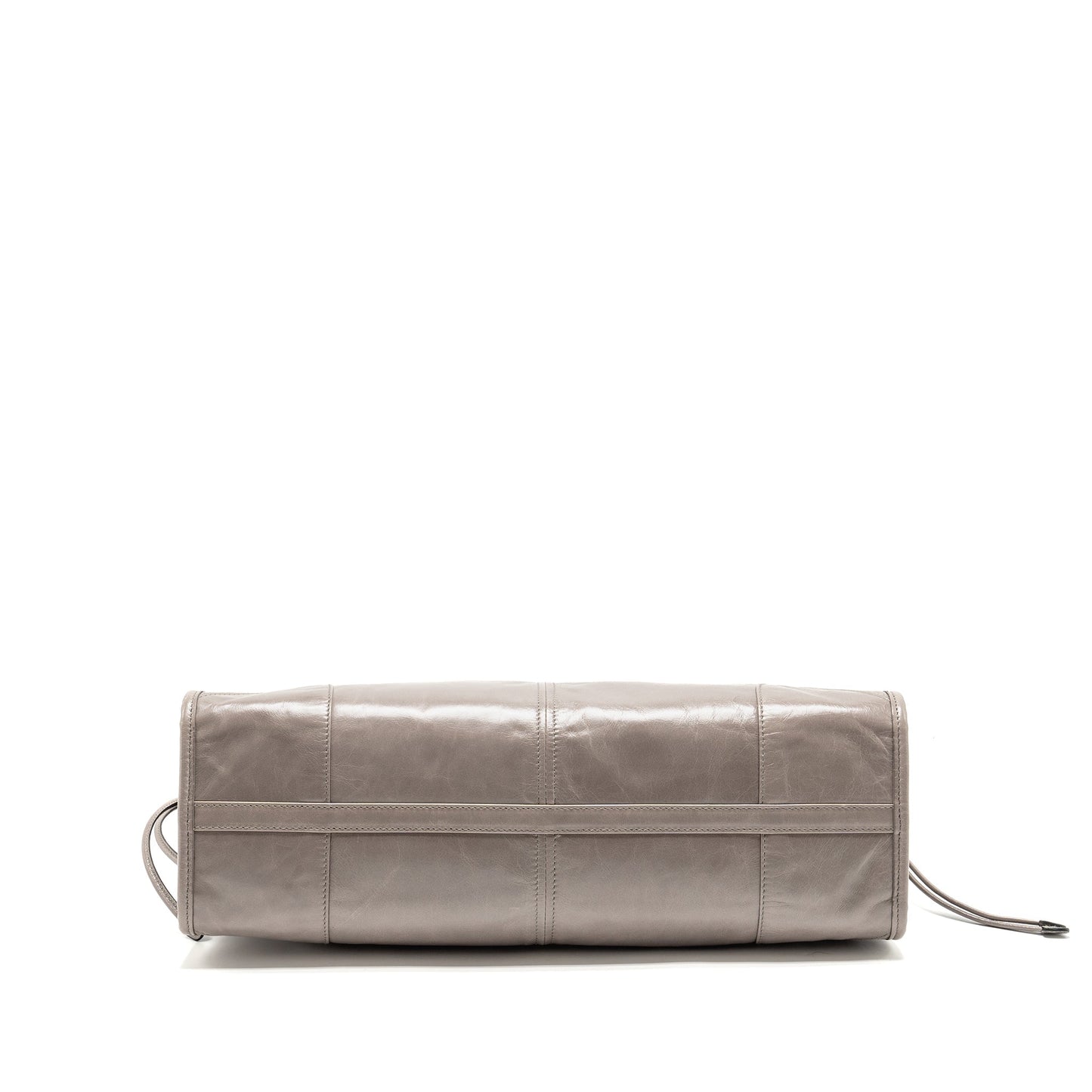 Prada Bonnie Large Handbag Calfskin Grey