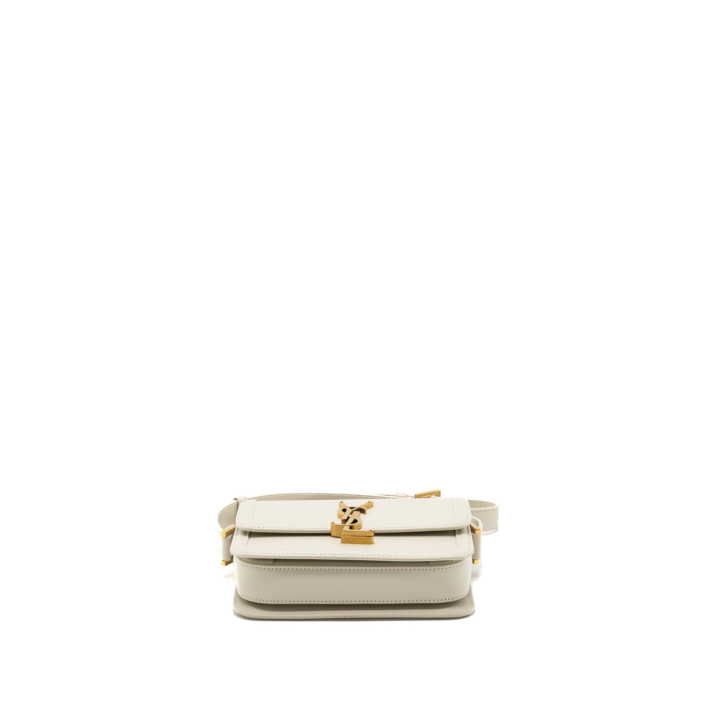 Saint Laurent Small Solferino Satchel Crossbody Purse White