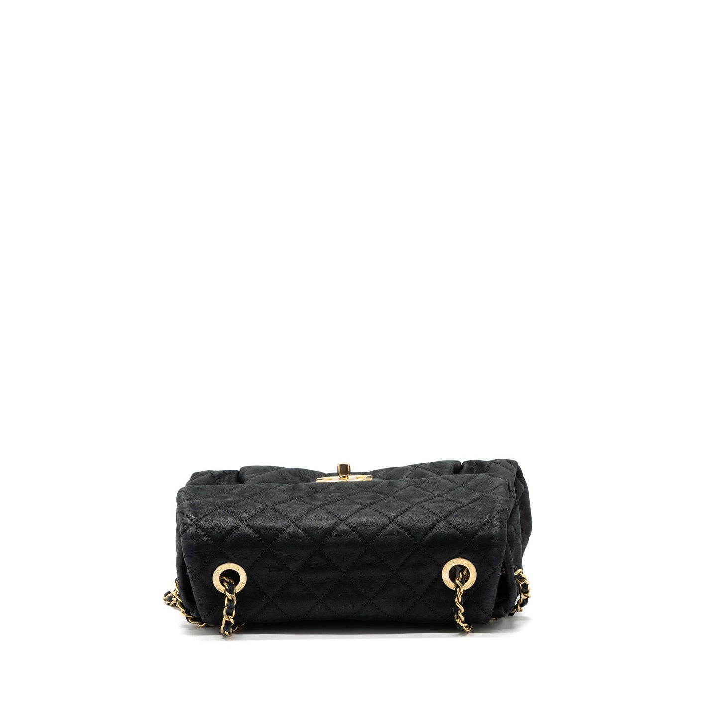 Chanel quilted seasonal flap bag Calfskin Iridescent black with GHW