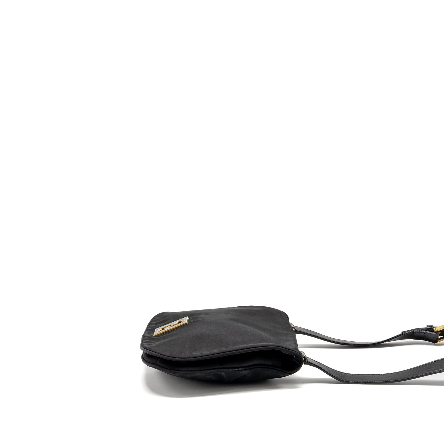 Fendi Flap Mini Purse Nylon Black