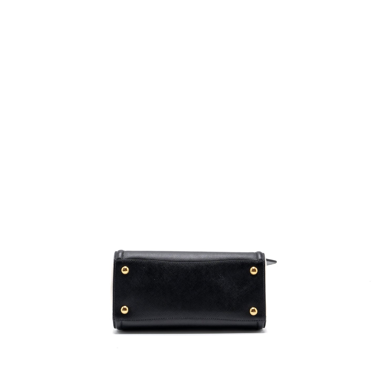 Prada tote Purse Saffiano calfskin black / white