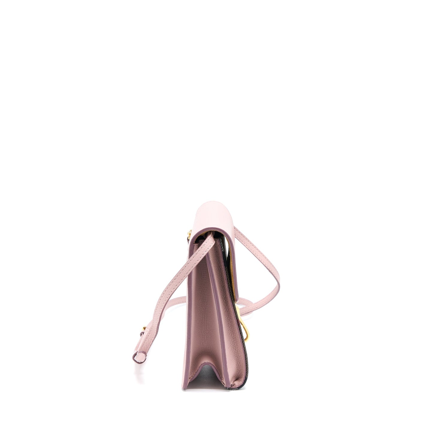 Burberry Small Leather And Ho Check Crossbody Bag Pale Orchid