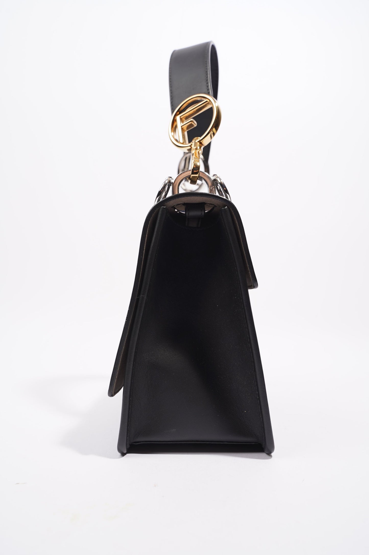 Fendi Womens Fendi Kan I Bag Black Leather