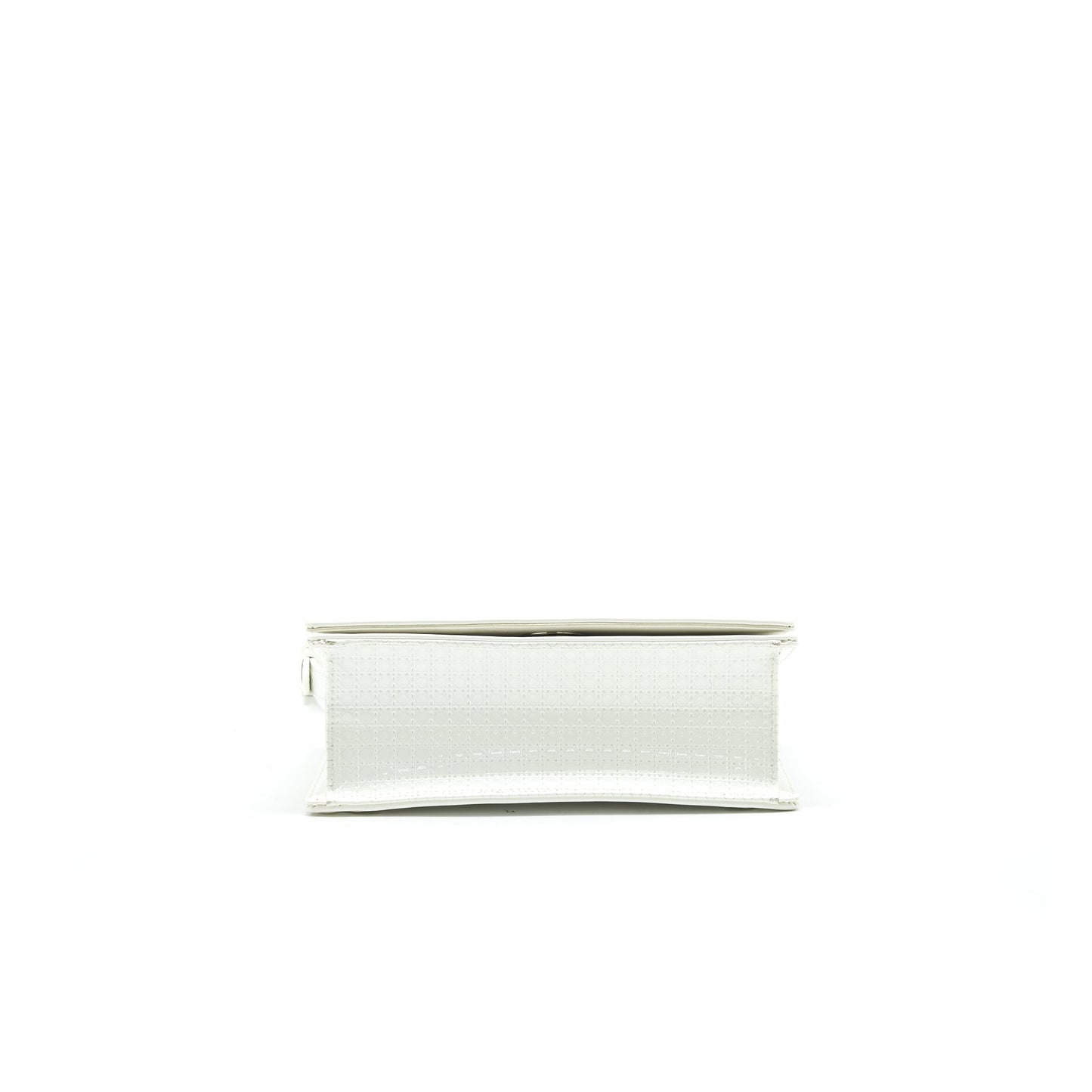 Christian Dior Small Cannage Diorama Patent Leather in White