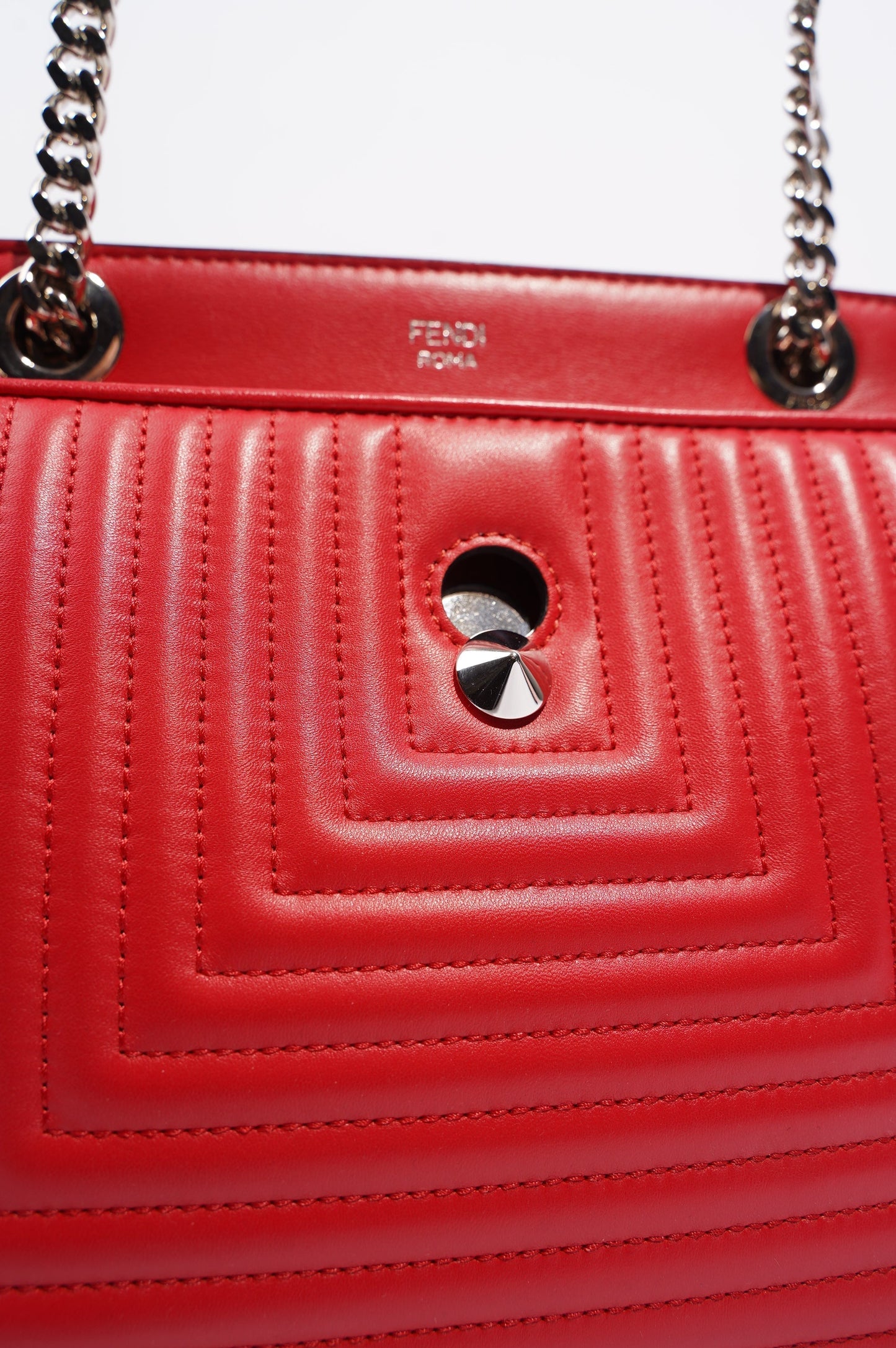 Fendi Womens Dotcom Bag Red