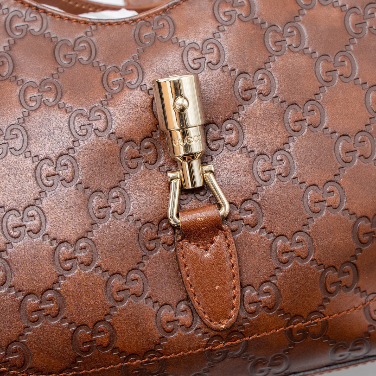 Gucci Jackie Bag GG Supreme Calfskin Brown