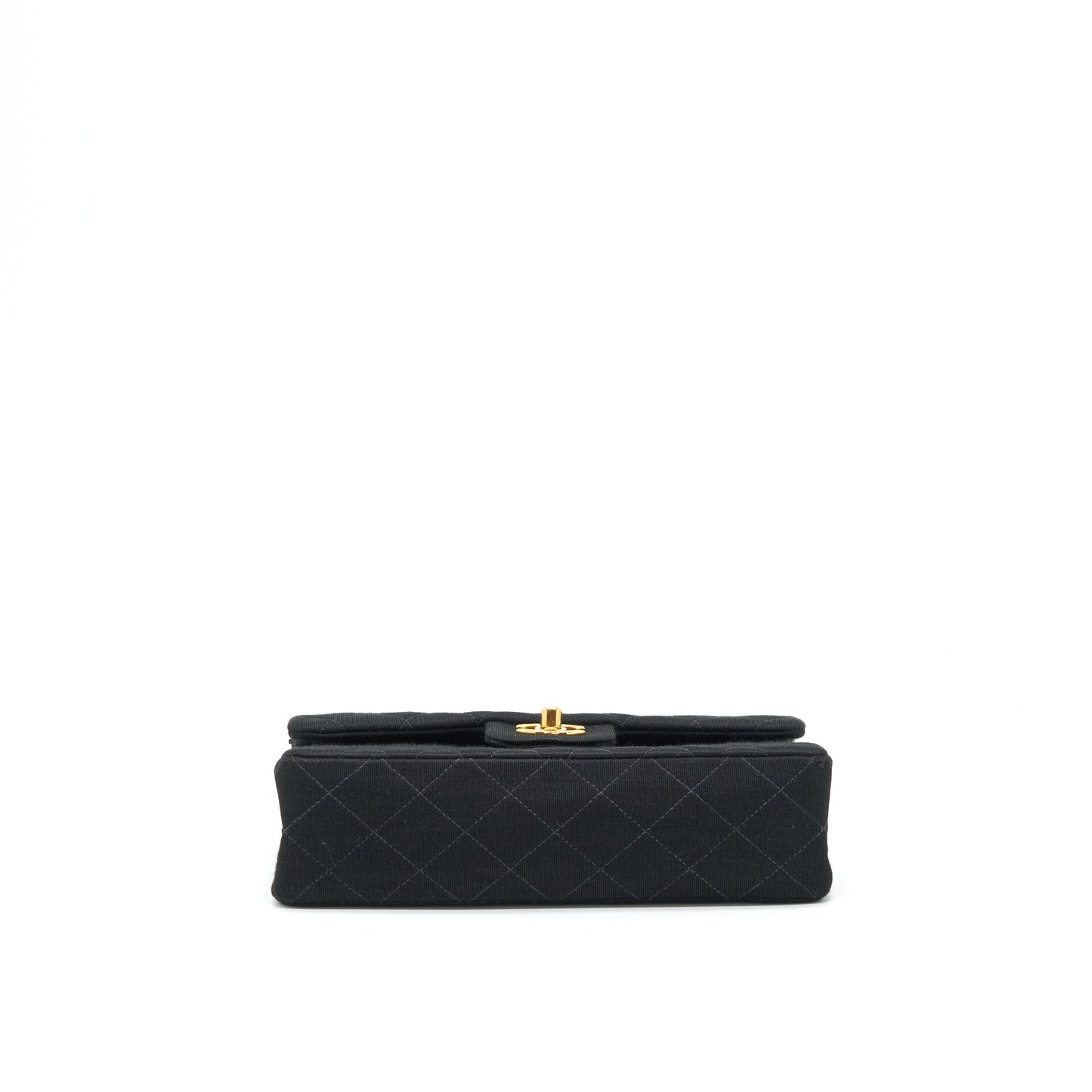 Chanel Small Classic Flap Bag Fabric Black Ruthenium GHW