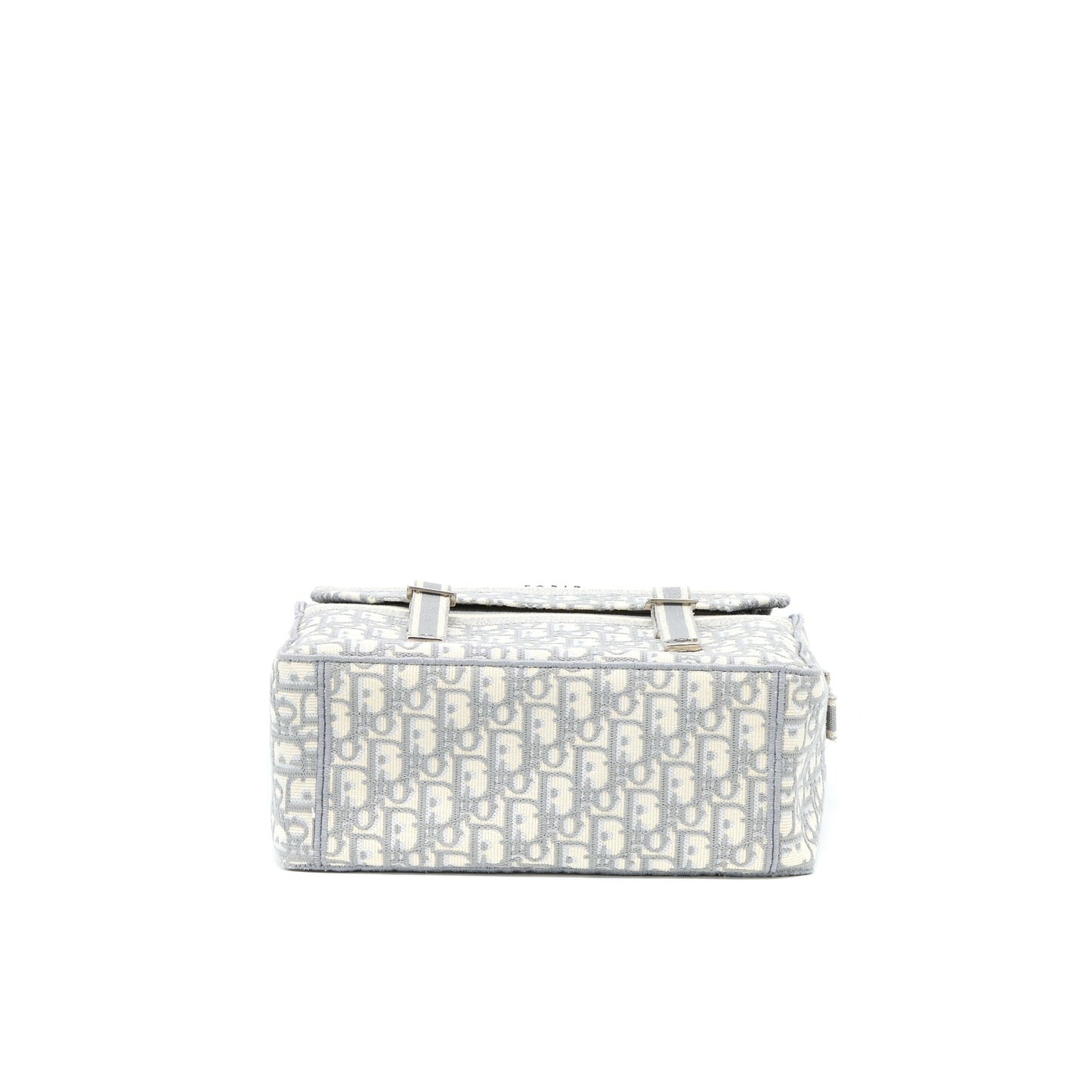 Dior Diorcamp Messenger Purse Oblique Embroidery Light Grey