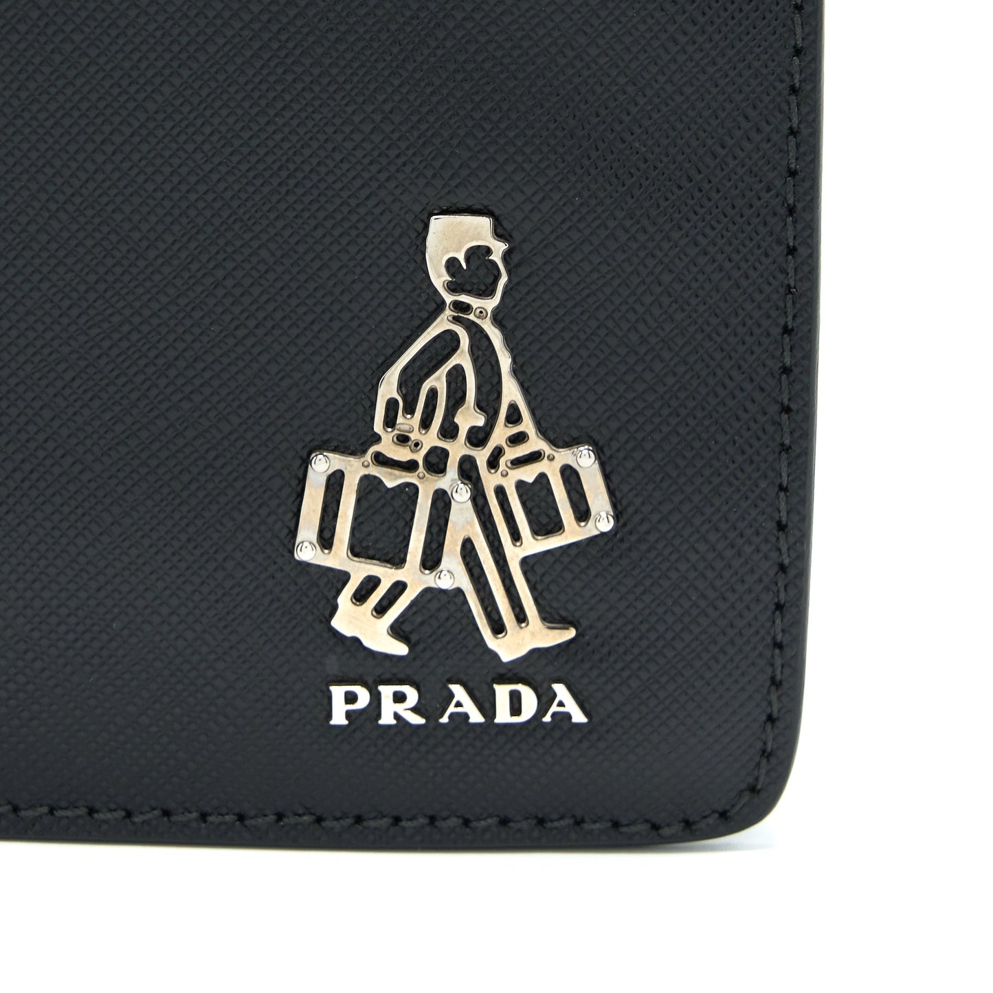 Prada Menâs Clutch Soffiano Black