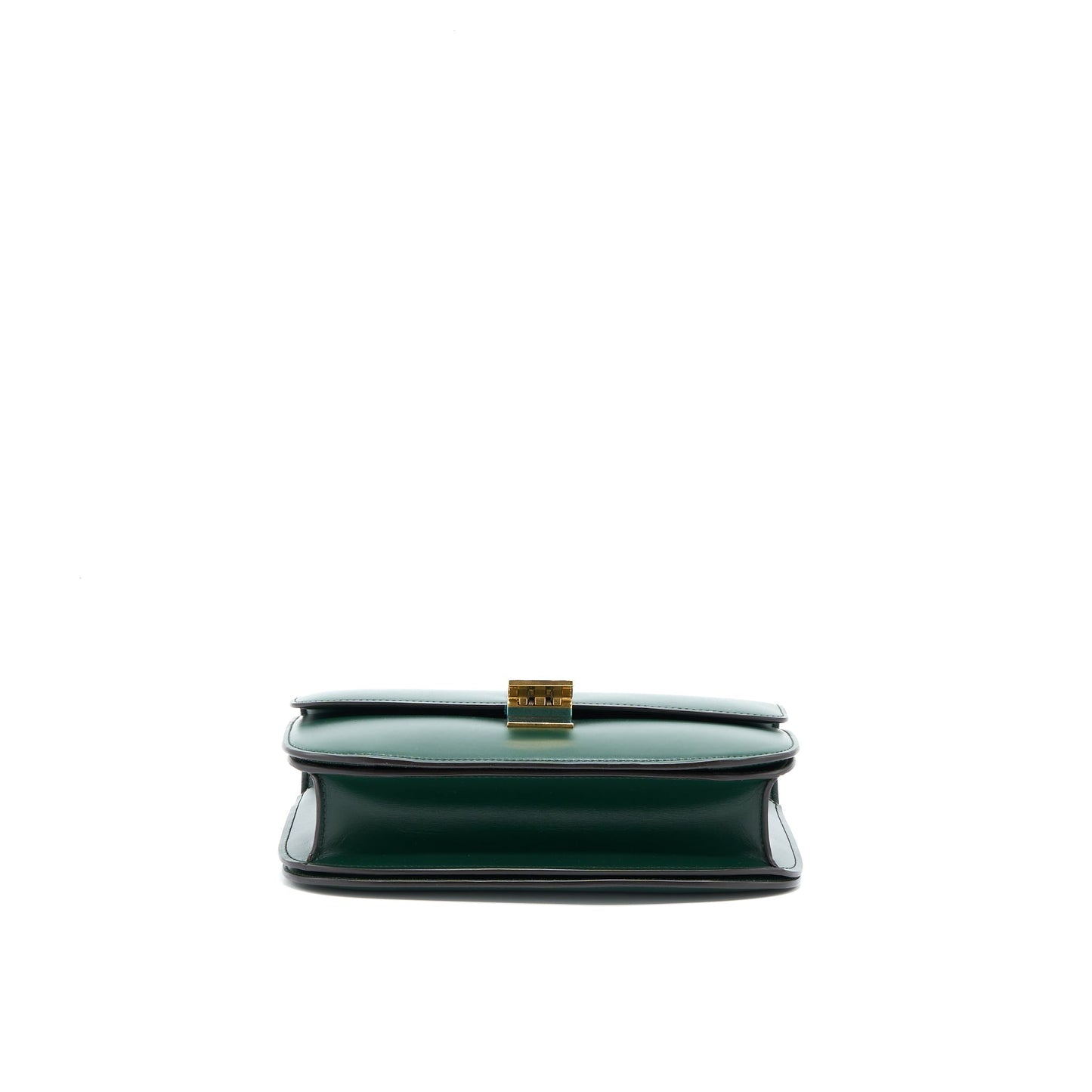Celine Medium Classic Box Purse Calfskin Green
