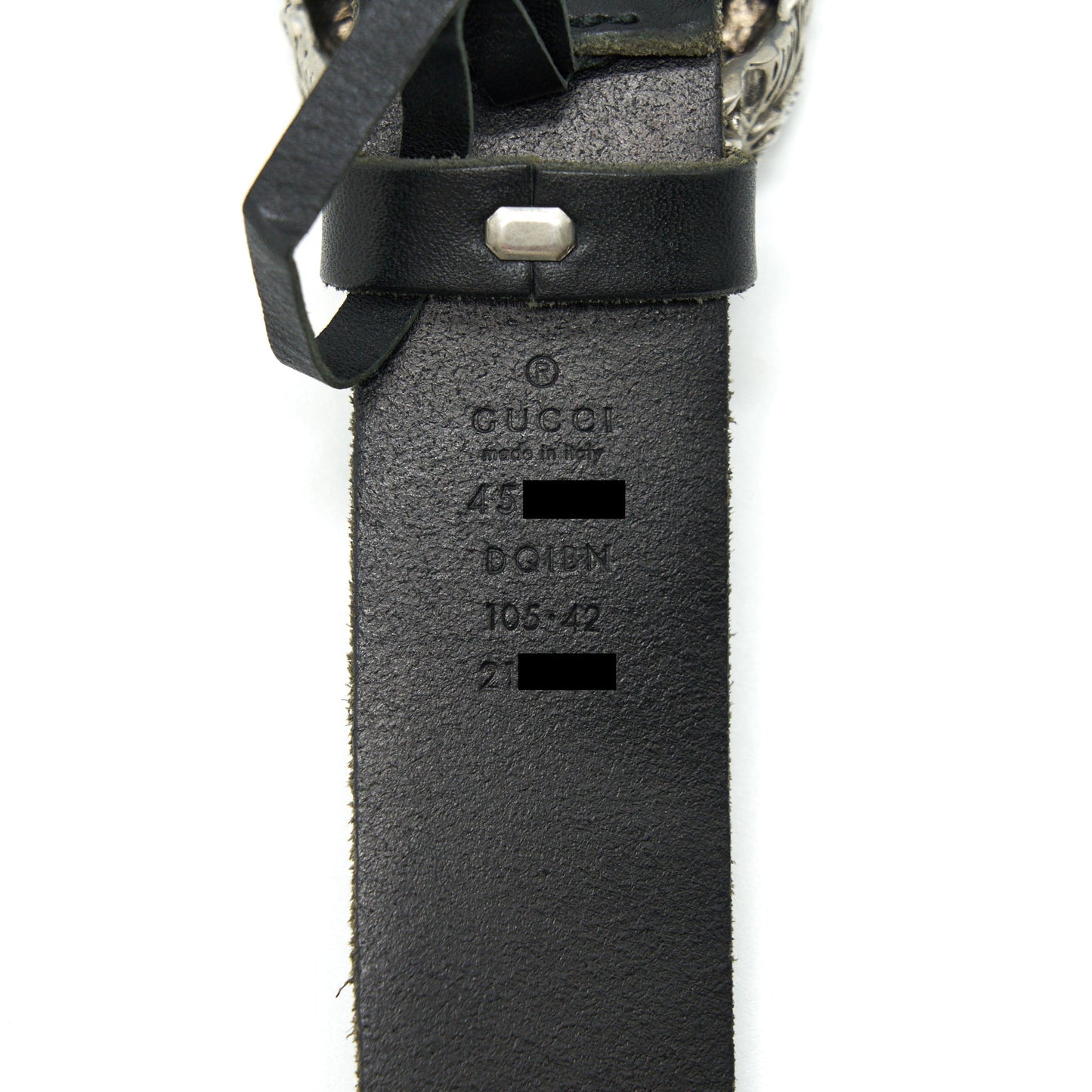 GUCCI 105cm Men?s Dionysus Leather Belt In Black
