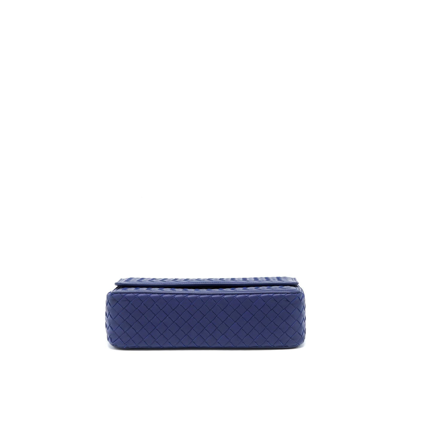 Bottega Veneta Top handle Crossbody Purse Navy Blue With Black Hardware