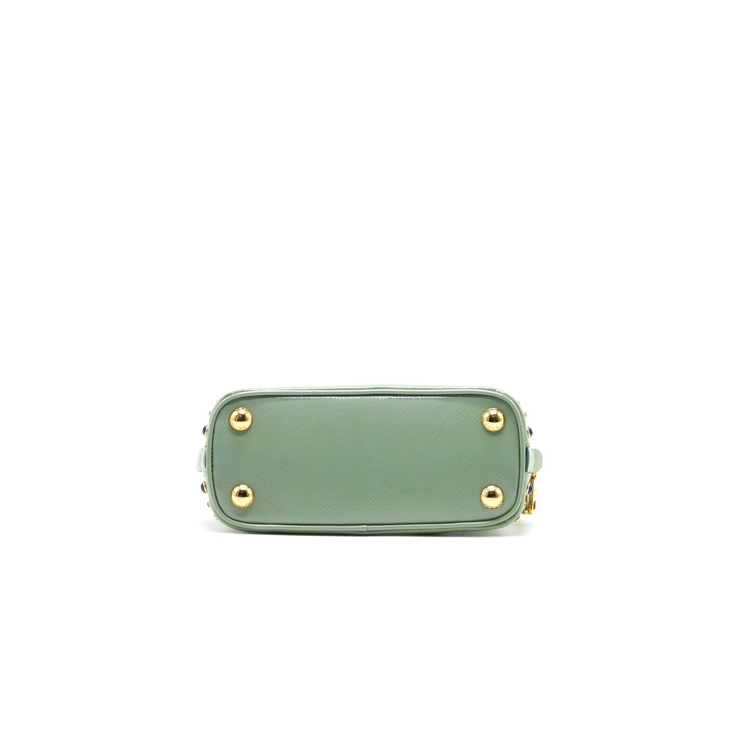 Prada Saffiano Mini Crossbody Purse Light Green