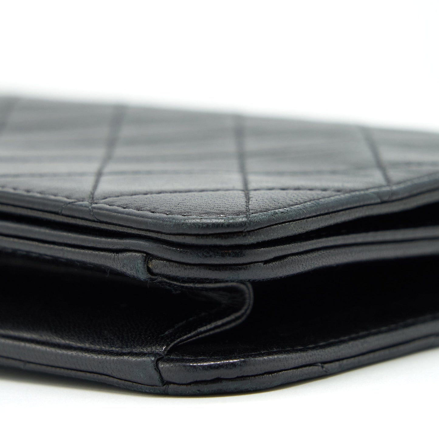 Chanel Quilted Flap Chain Wallet Black GHW