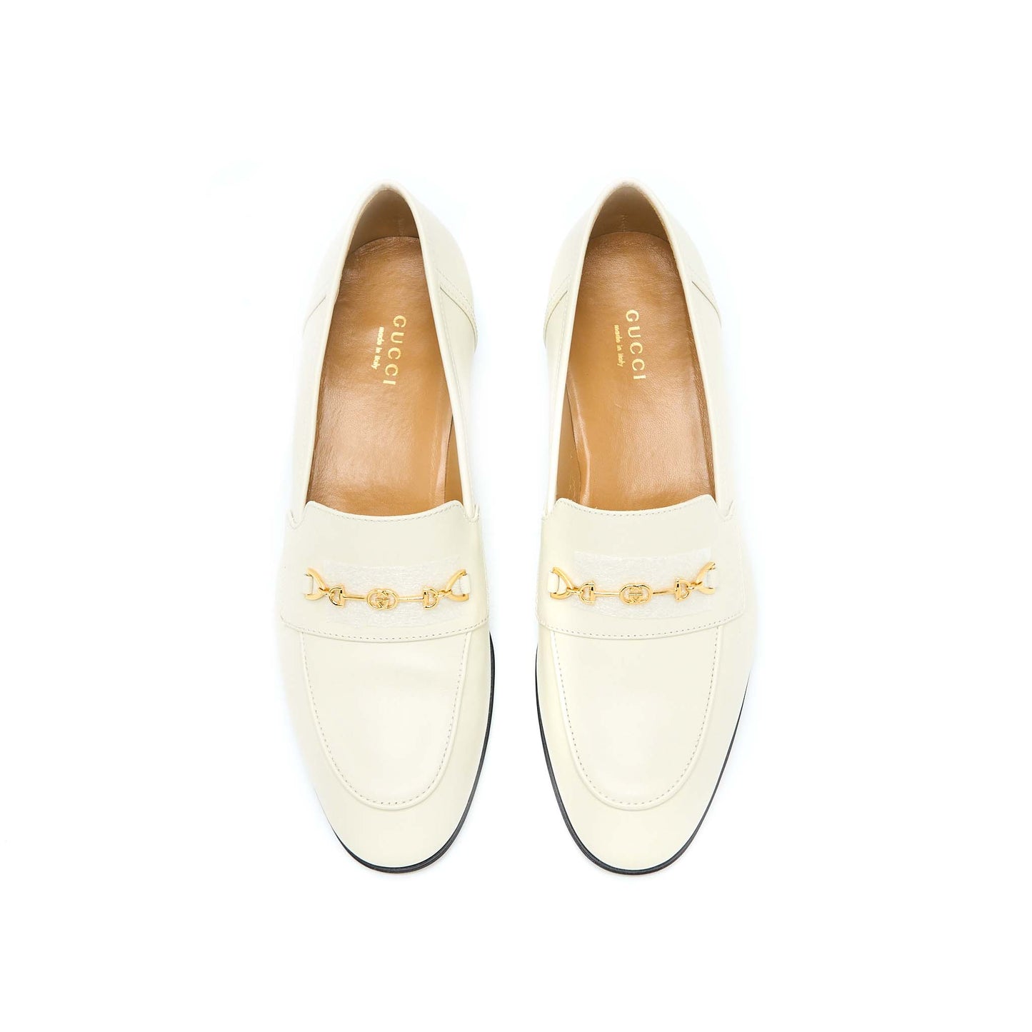 Gucci Size 38 Women?s Loafer with Horsebit Calfskin White