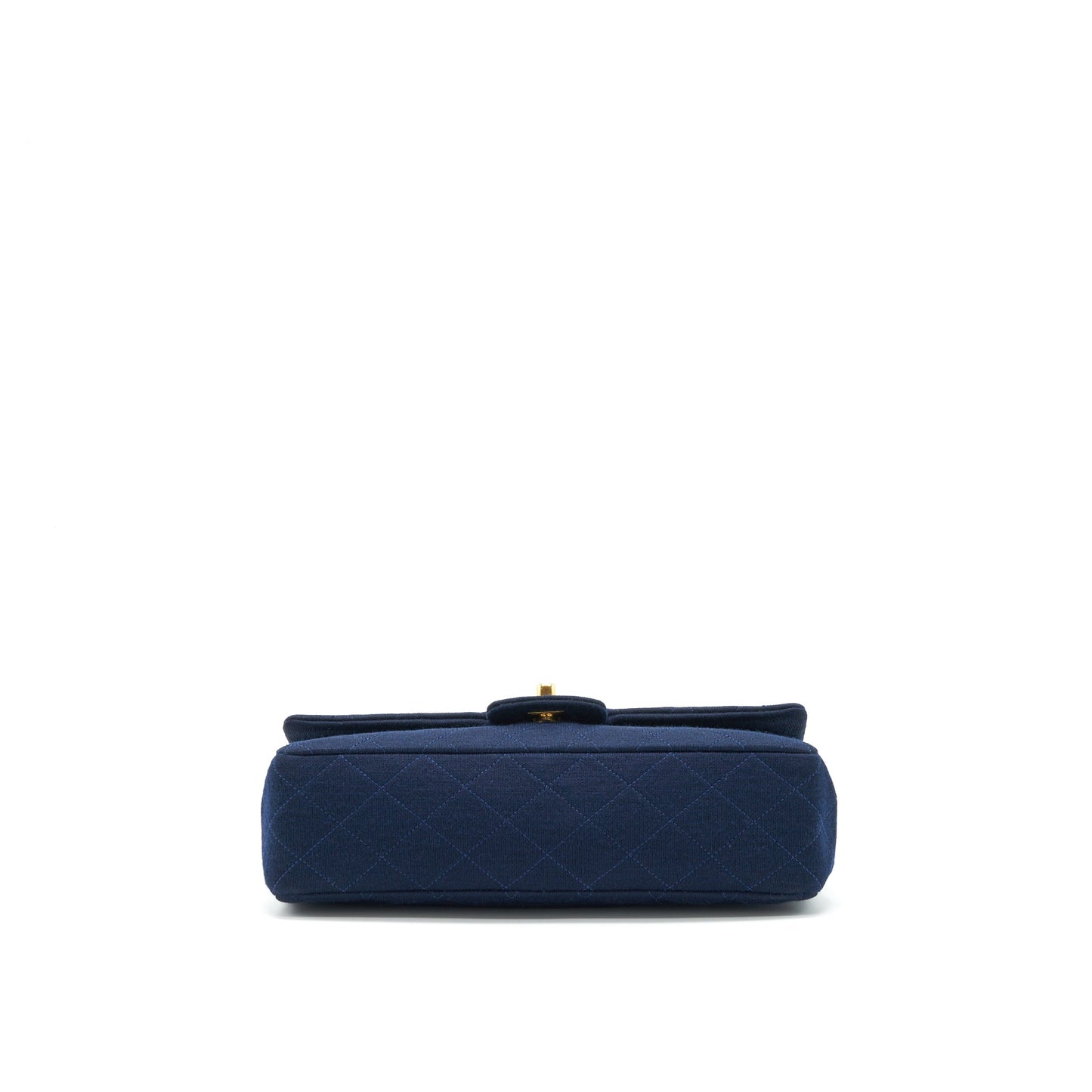 Chanel Medium Classic Double Flap Bag Fabric Navy GHW