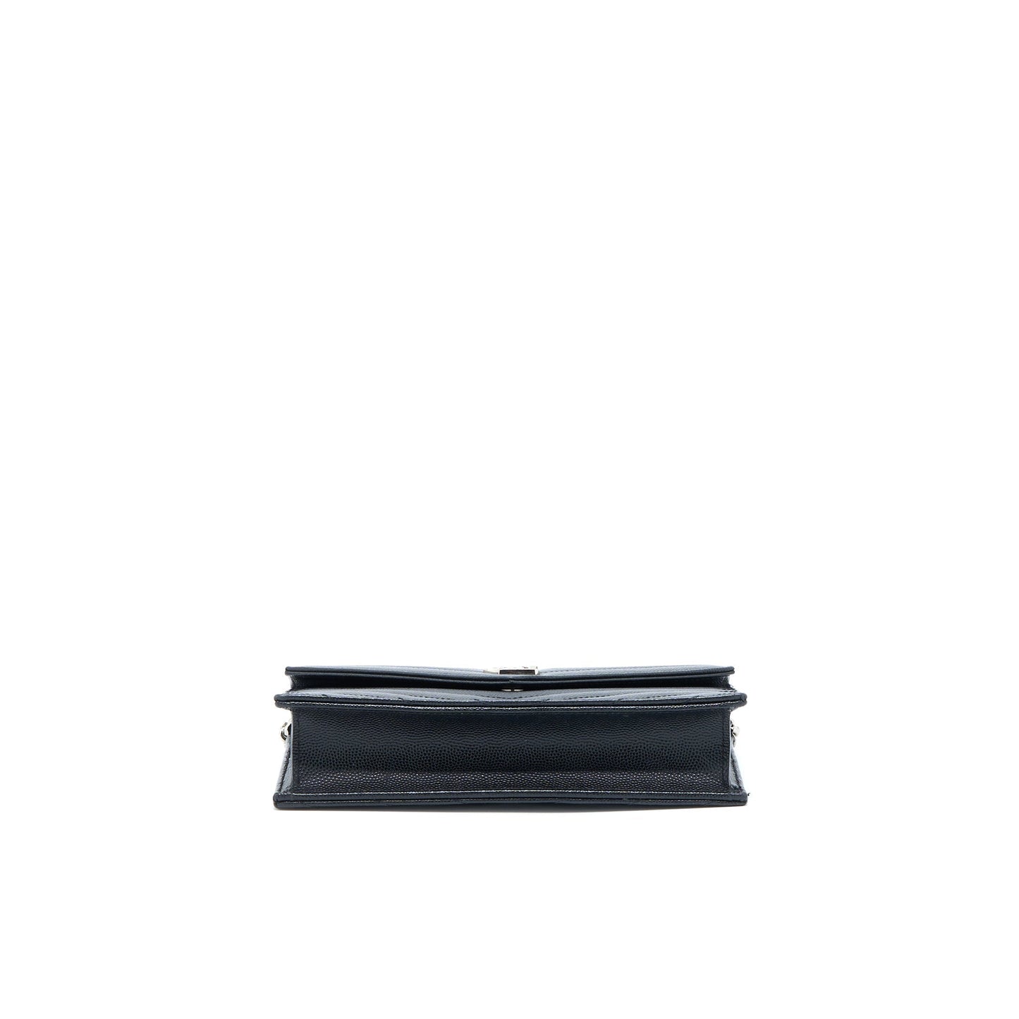 Saint Laurent/ Envelope Wallet On Chain Grain Calfskin Black