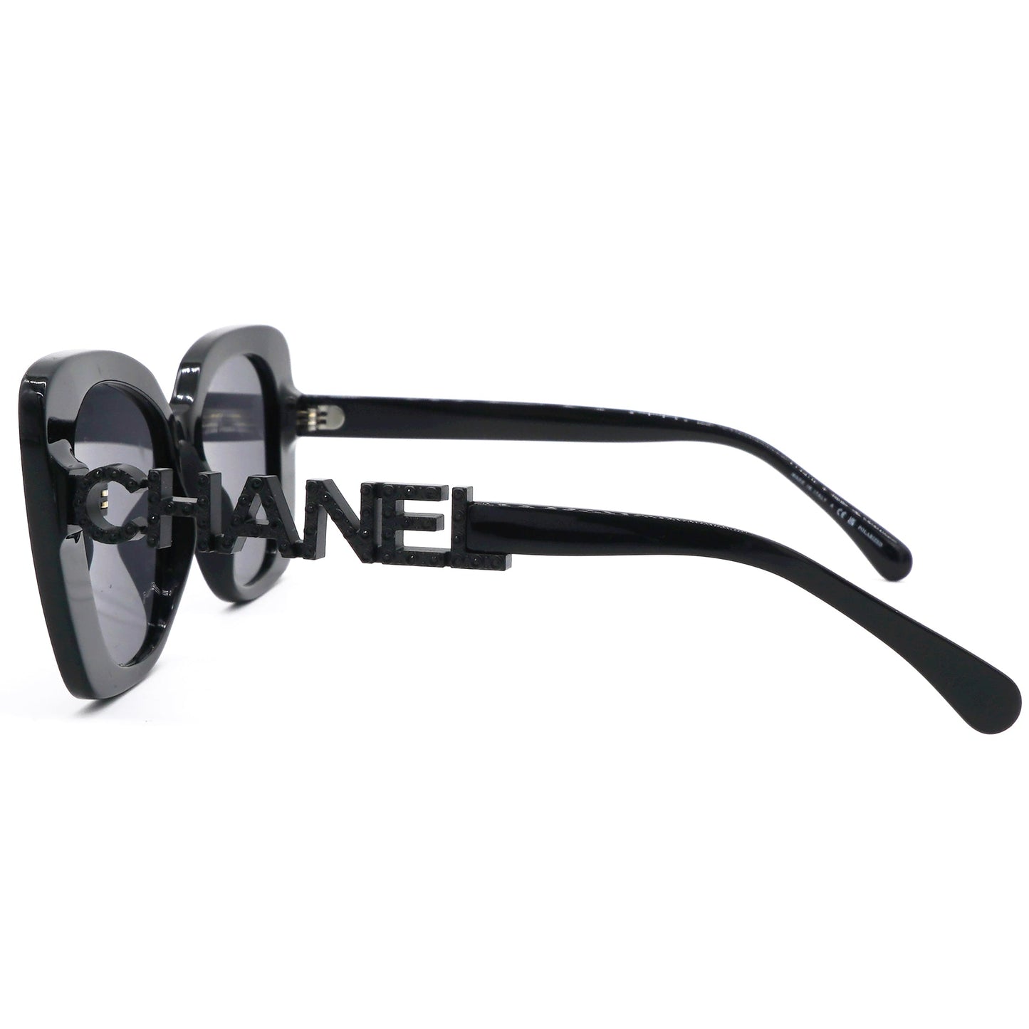 Chanel Acetate Strass Square Sunglasses 5422 Black