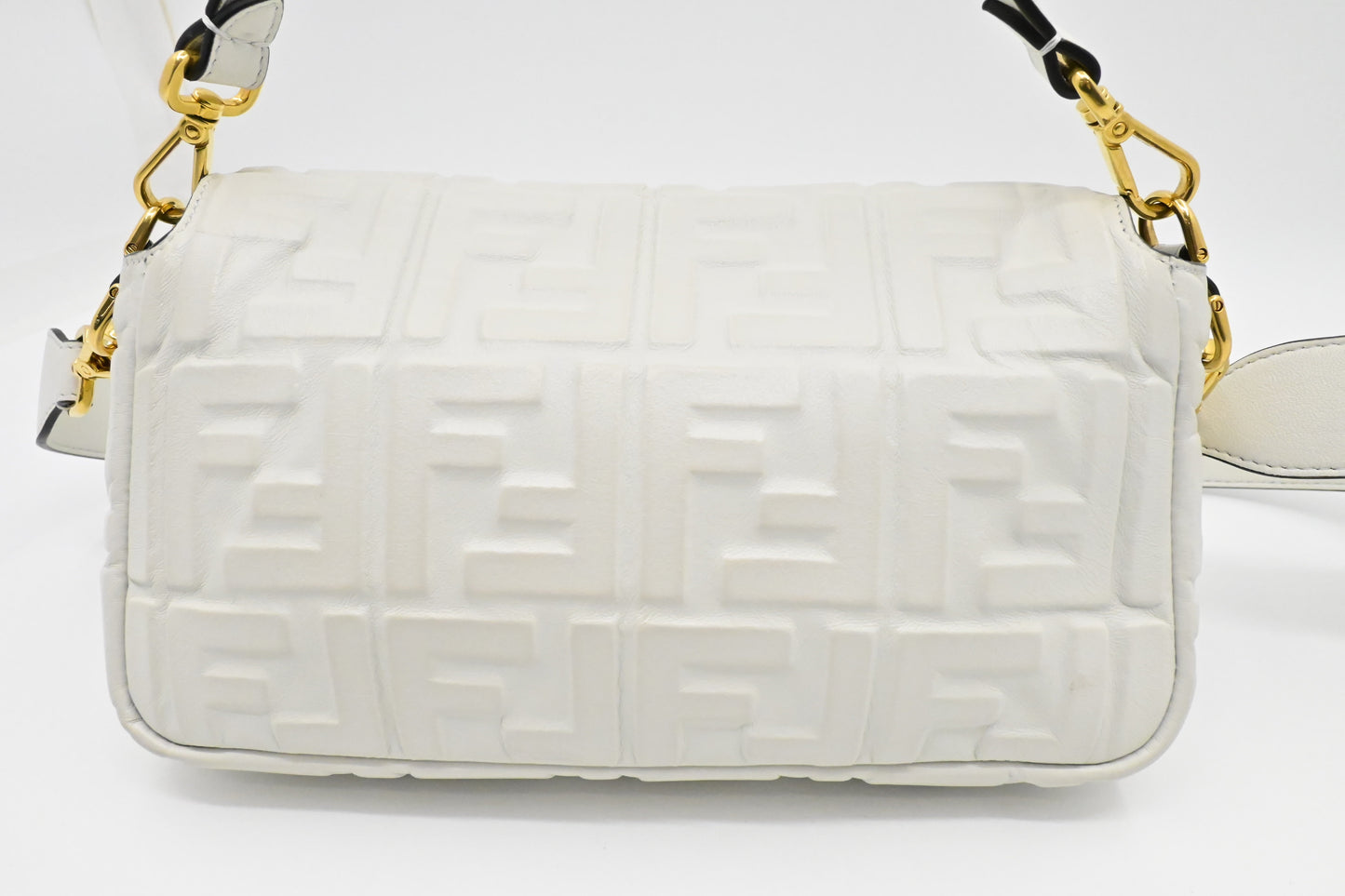 Fendi Baguette in White Nappa Leather