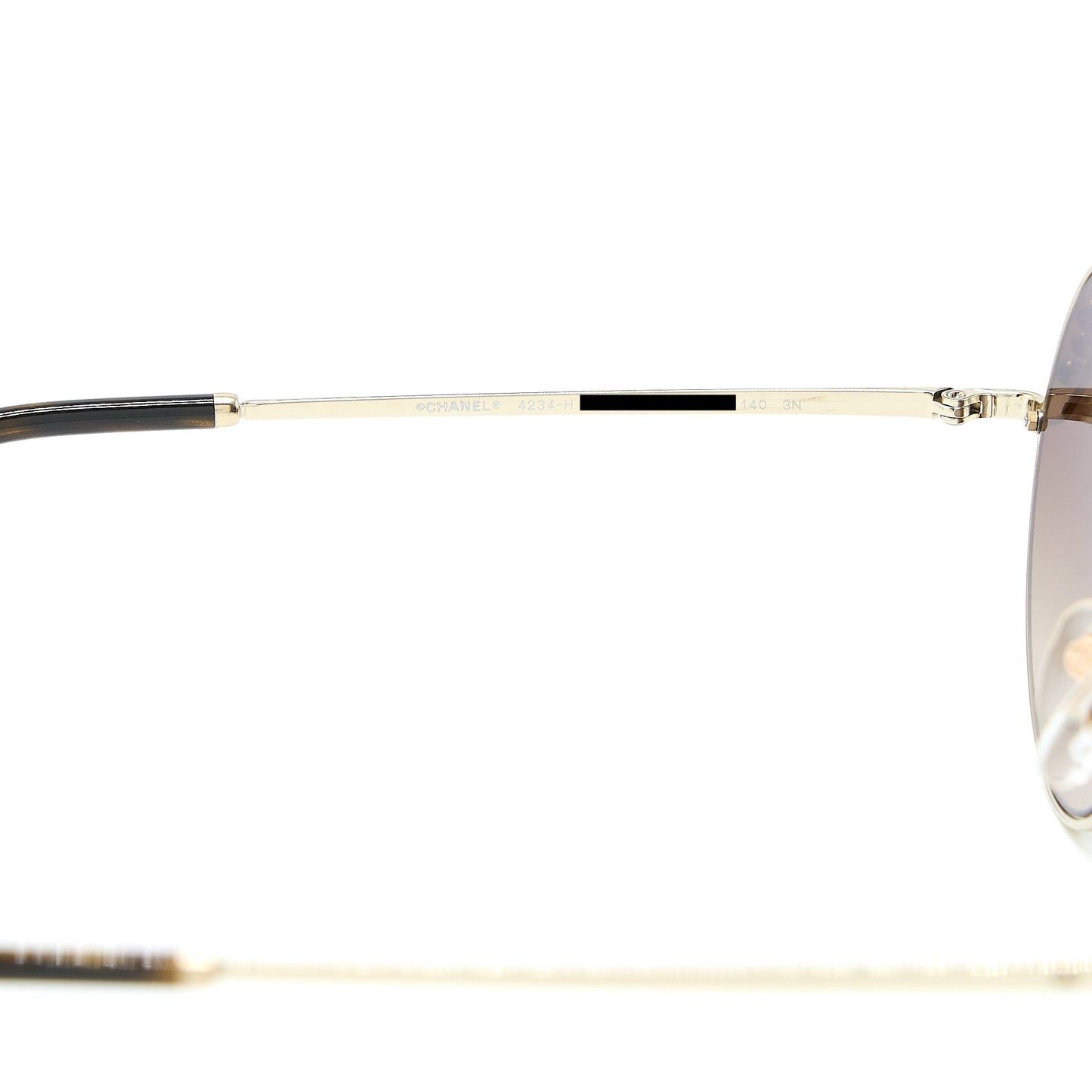 Chanel 4234H Round Sunglasses with Pearl Dark Brown SHW