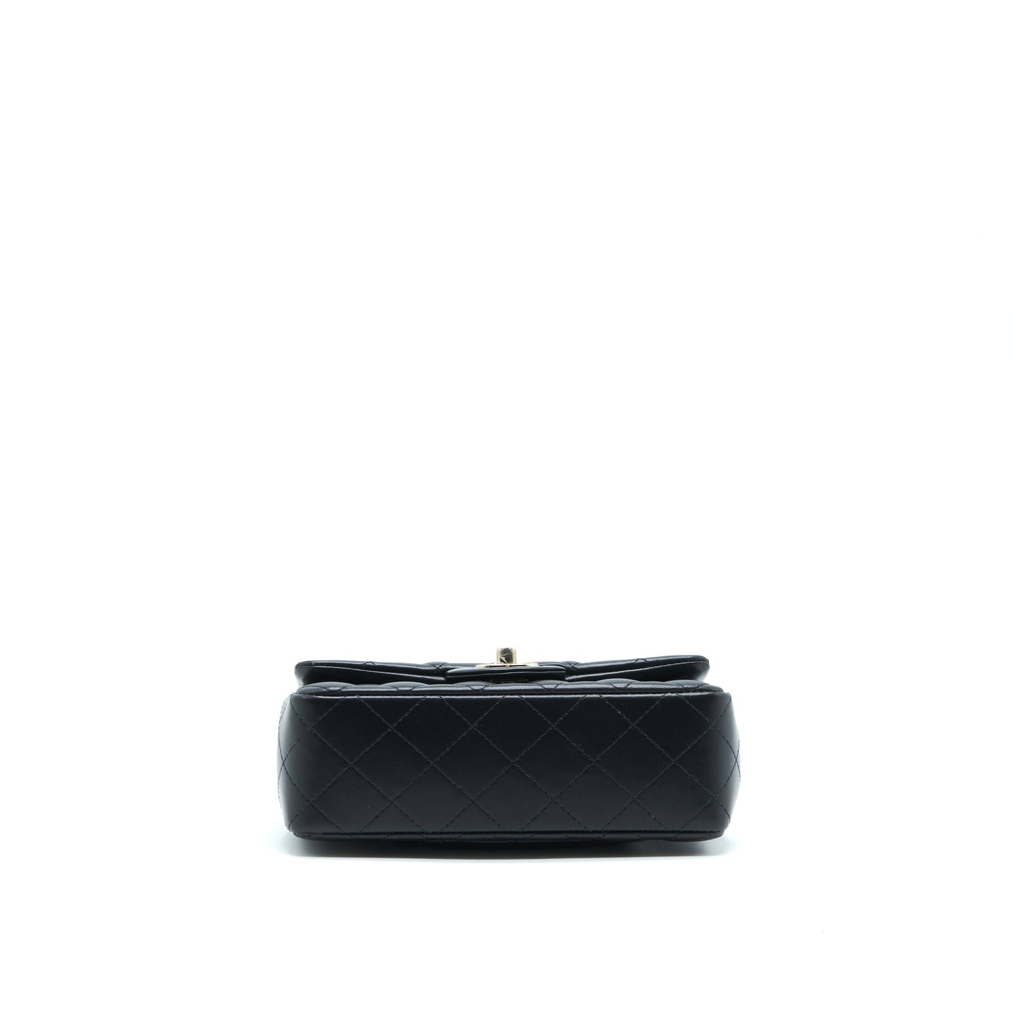 Chanel Mini Rectangular Flap Bag Lambskin Black LGHW(Microchip)