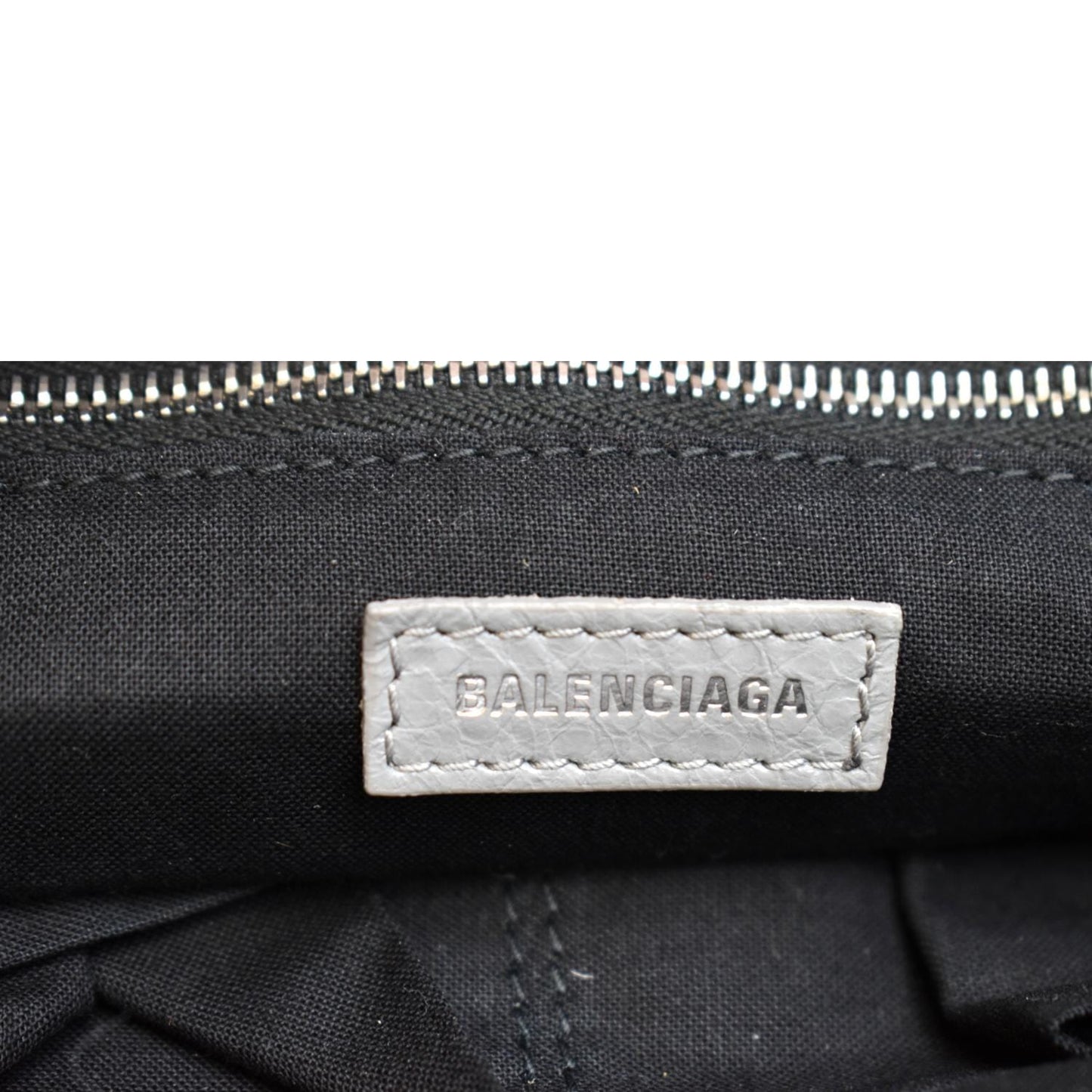 BALENCIAGA Graffiti Classic City Small Leather Top Handle Shoulder Bag Gray