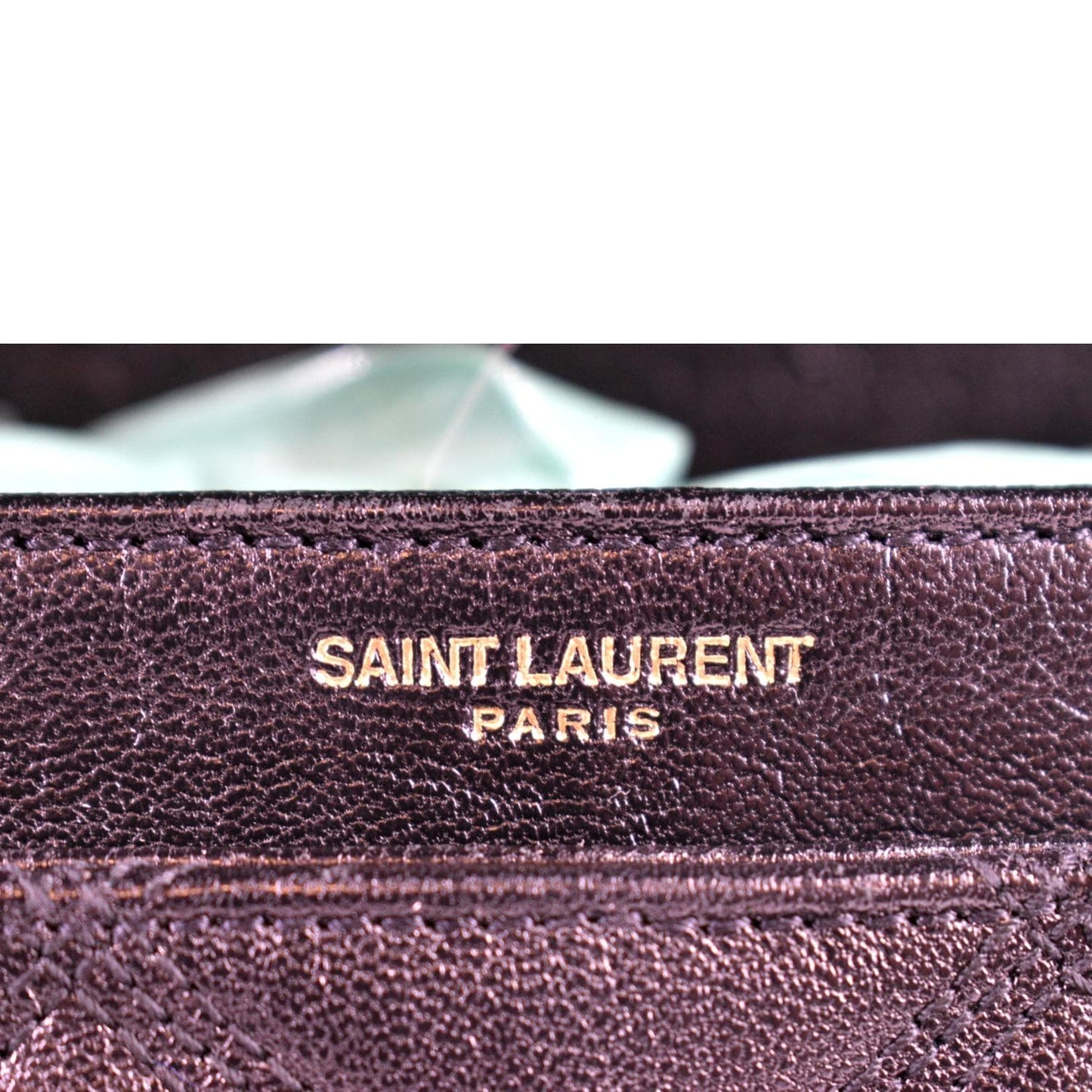 YVES SAINT LAURENT Becky Quilted Leather Shoulder Chain Bag Black