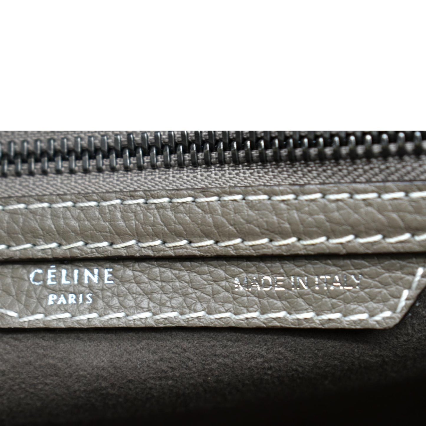 CELINE Souris Mini Luggage Calfskin Leather Tote Bag Dune -