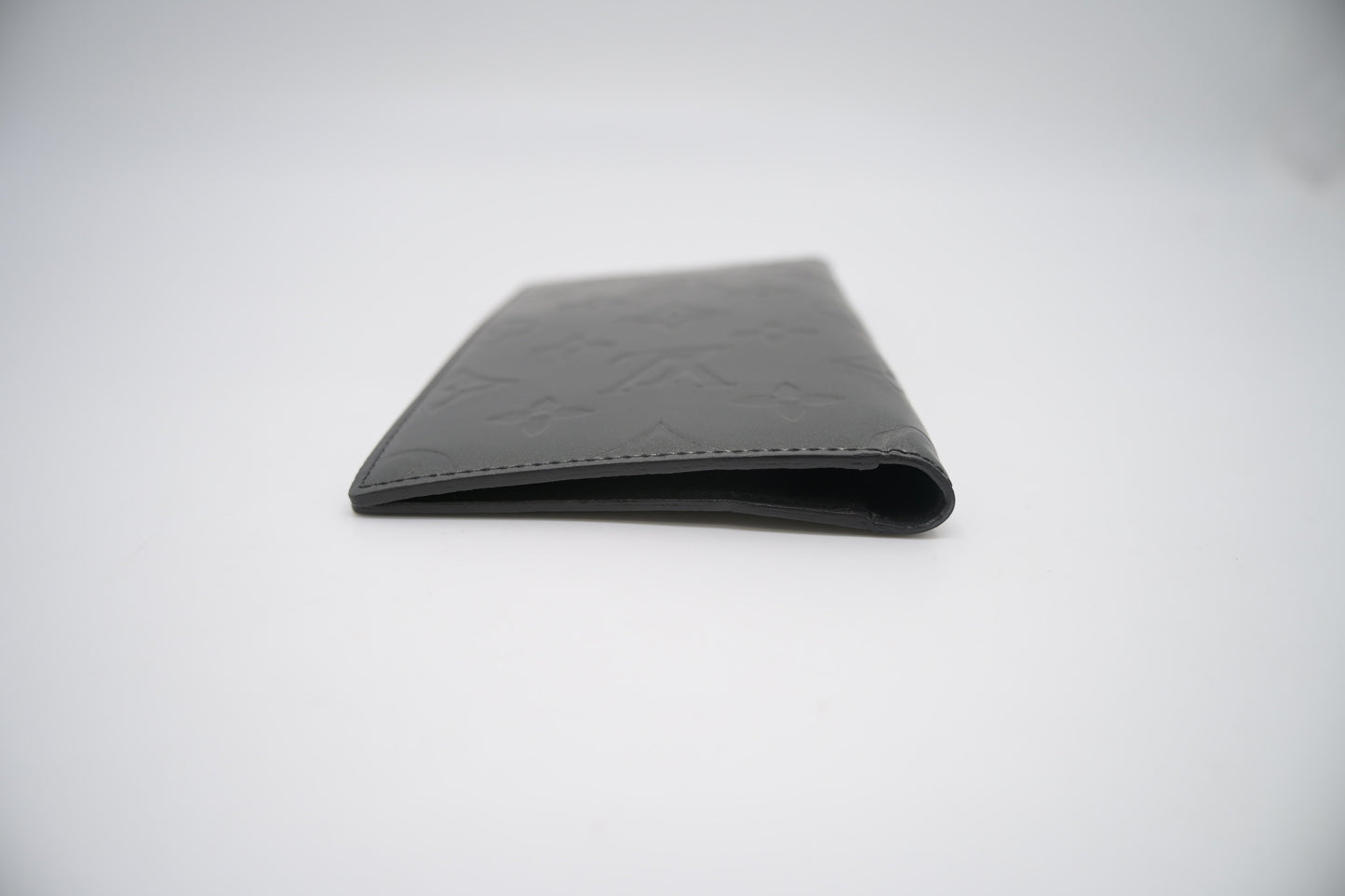 Louis Vuitton Bifold Wallet in Grey Matte Leather