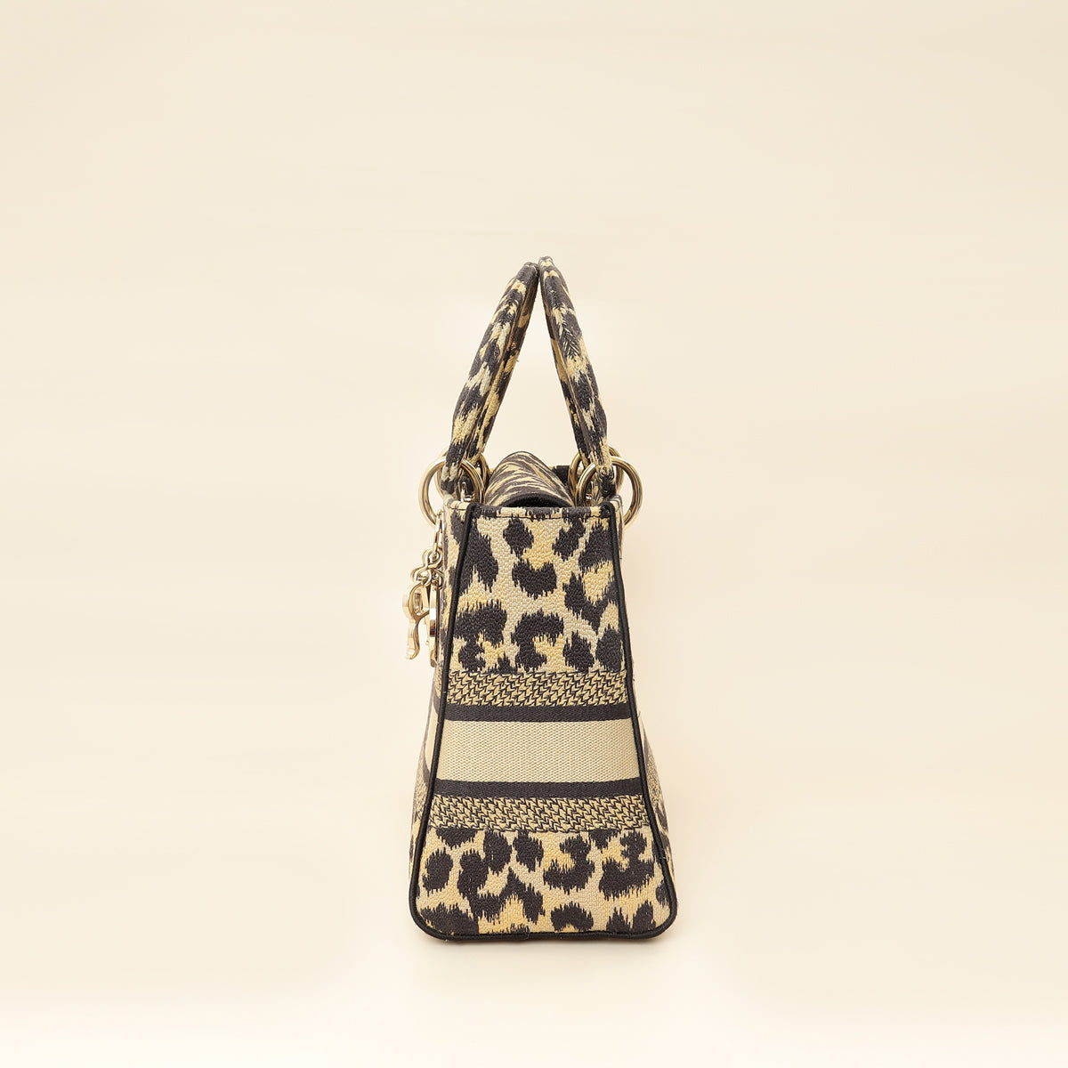 Christian Dior Bicolor Lady D-Lite Mizza Embroidered Medium Bag