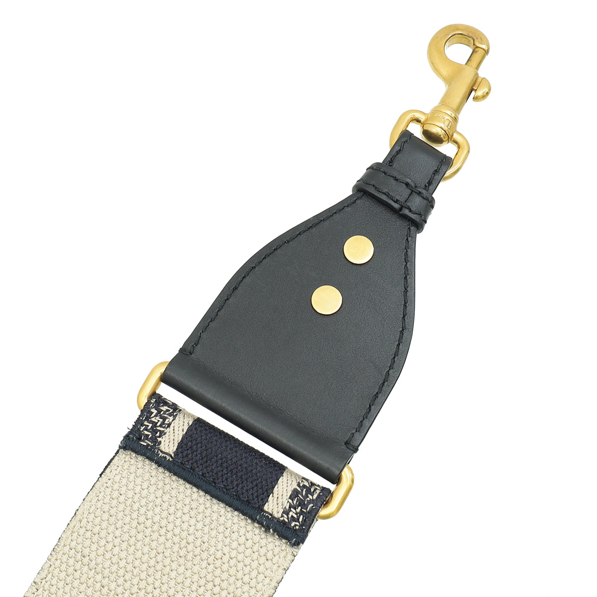 Christian Dior Tricolor Logo Embroidered Bag Strap