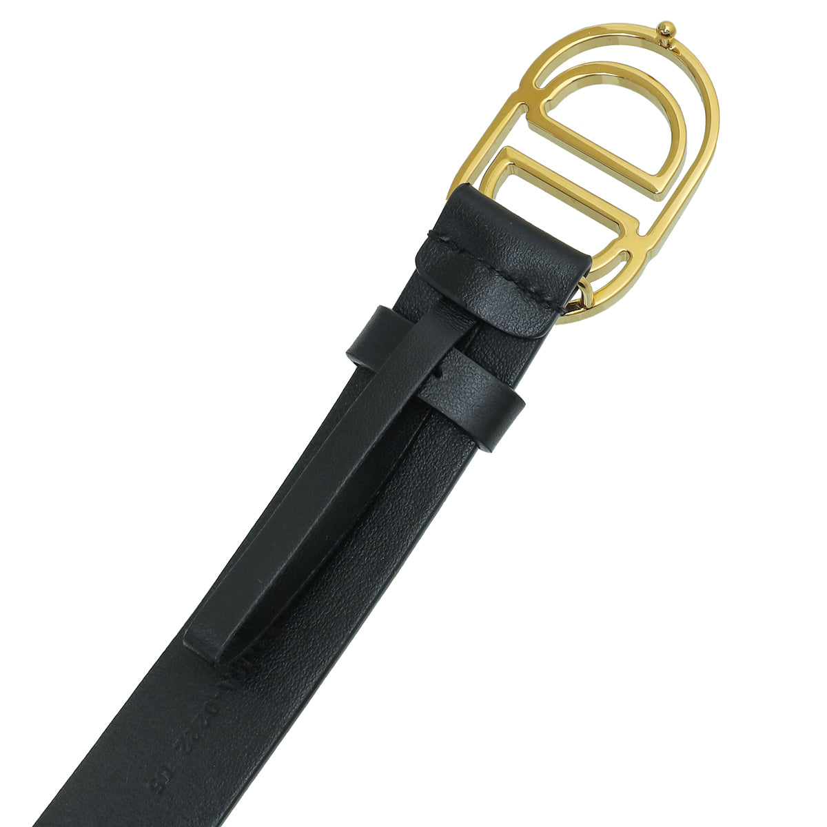 Christian Dior Black CD Cut Out 25mm Belt