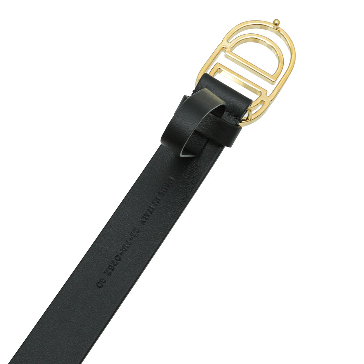 Christian Dior Black CD Cut Out Buckle Belt