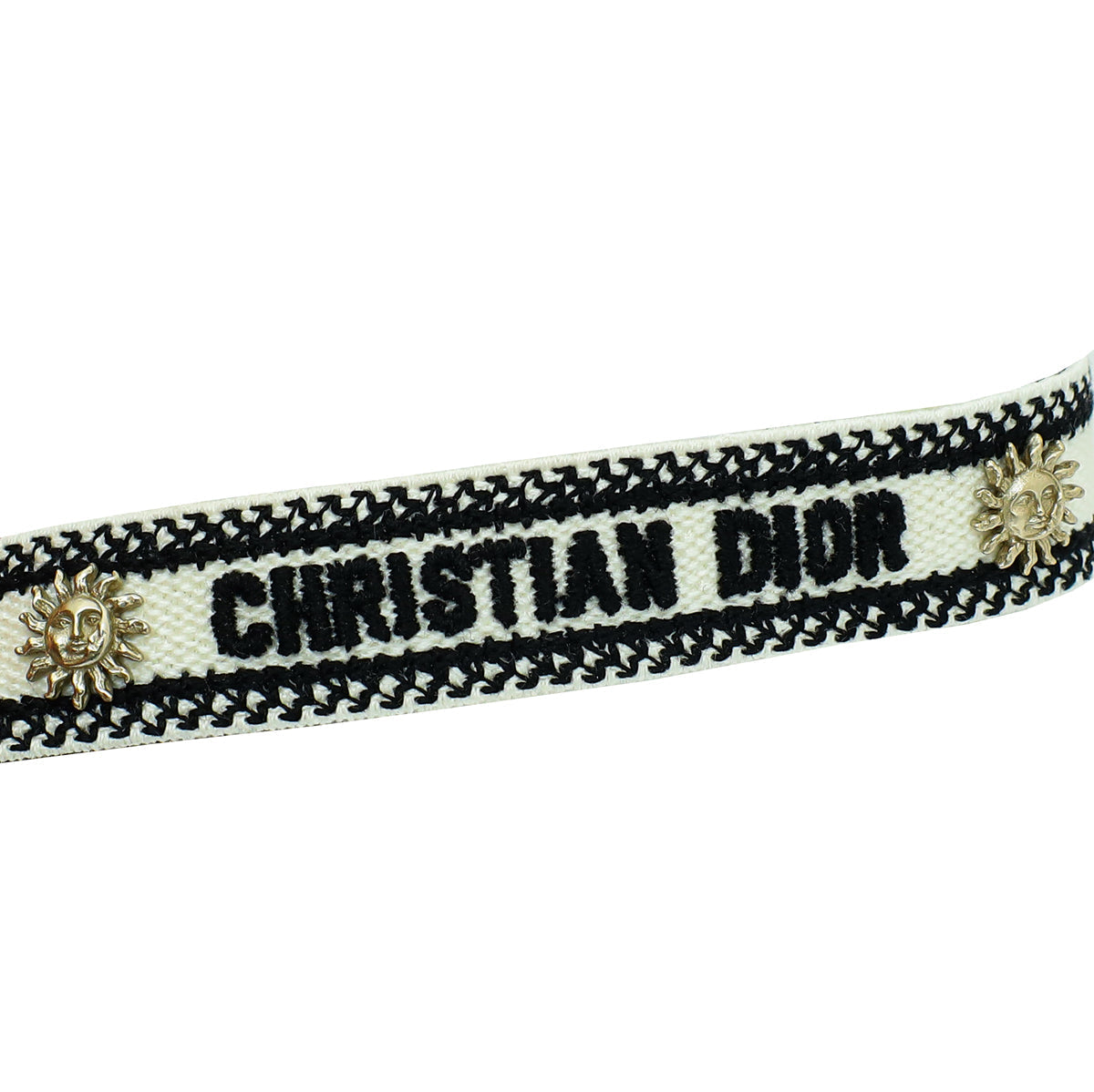 Christian Dior Bicolor J'adior Embroidered Sun Details Bracelet Set