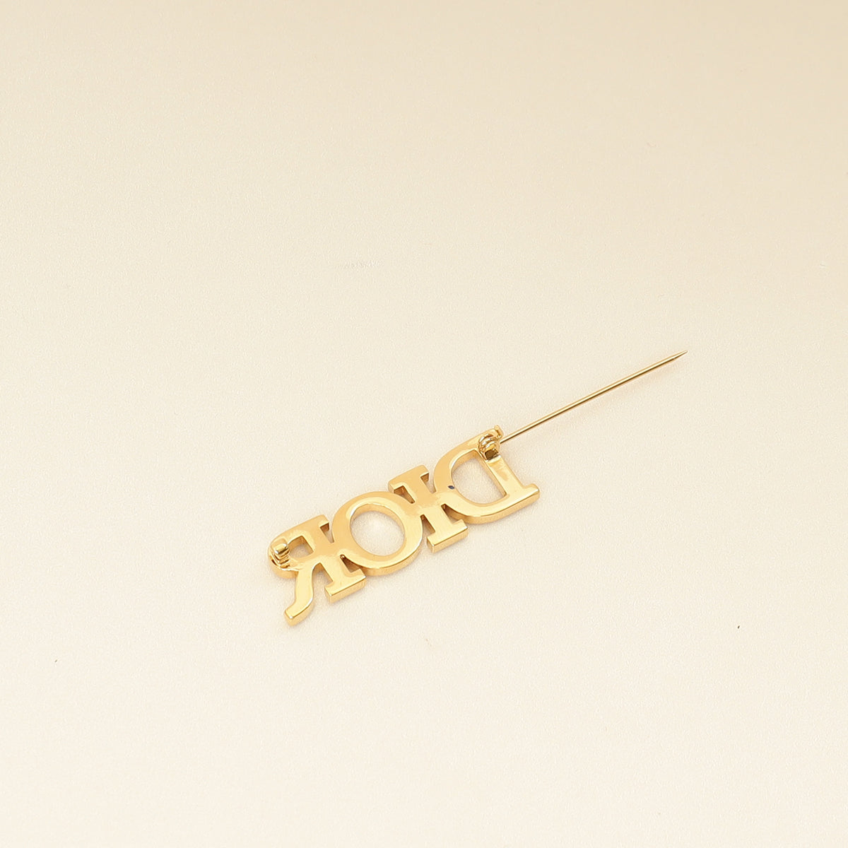 Christian Dior Gold Logo Crystal Dio(r)evolution Brooch