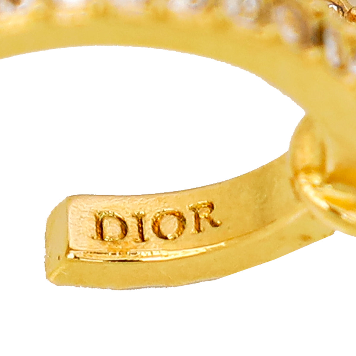 Christian Dior Gold Finish Clair De Lune Earrings