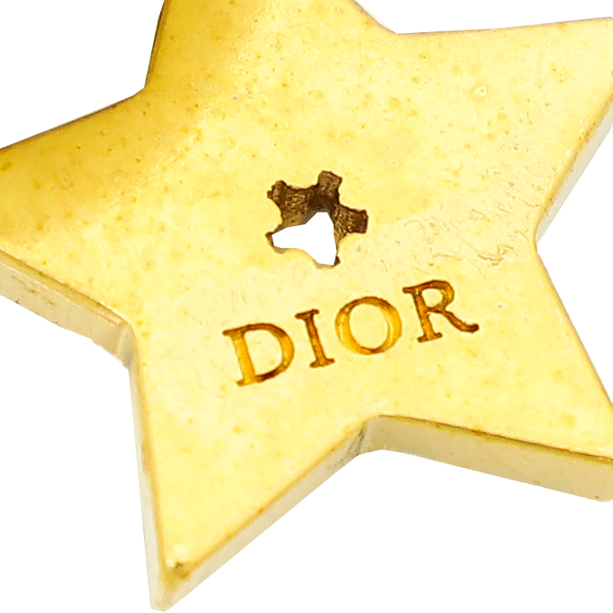 Christian Dior Gold Finish Tribales Drop Earrings