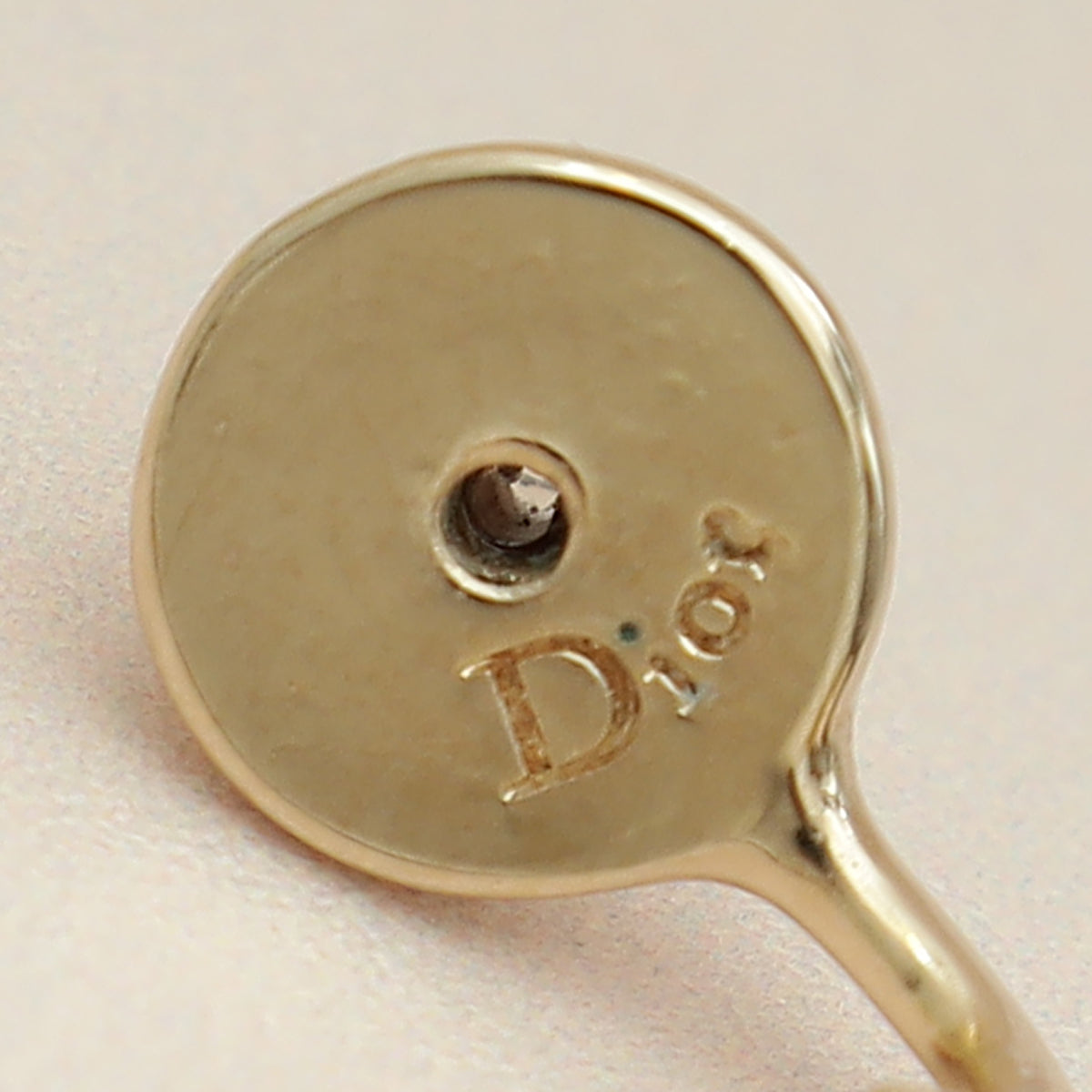 Christian Dior Gold Drop Pearl Petit CD Earrings