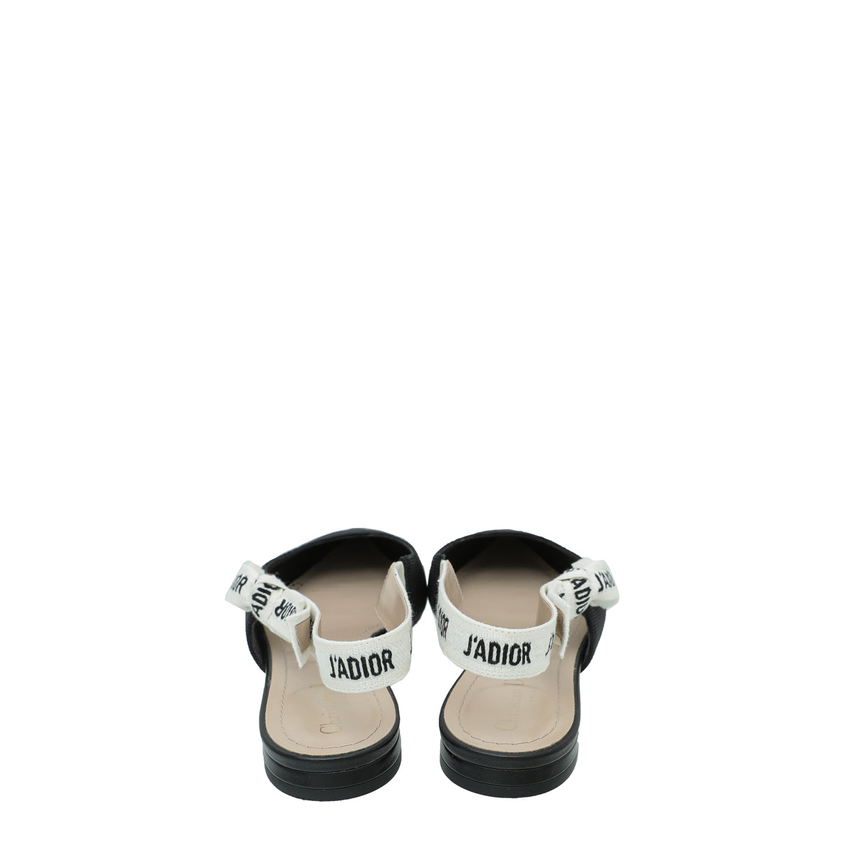 Christian Dior Black J'adior Technical Fabric Ballerina Flat 39.5
